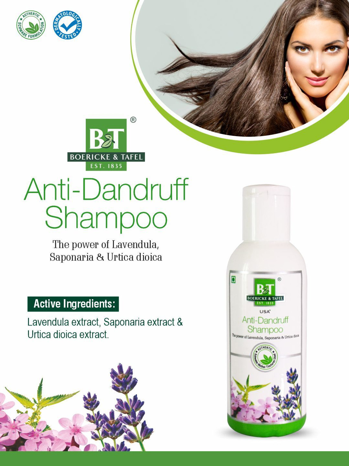 Image of Boericke & Tafel B&T Anti Dandruff Shampoo - for Hair fall & Dandruff control (Pack of 2)