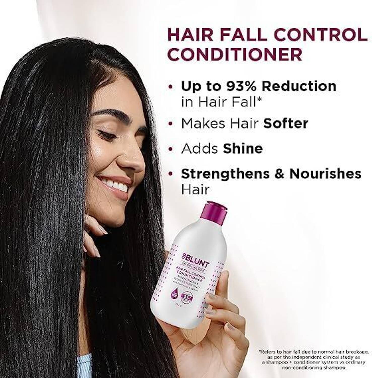 BBlunt Hair Fall Control Shampoo & Conditioner 300ml+250ml - Image 5