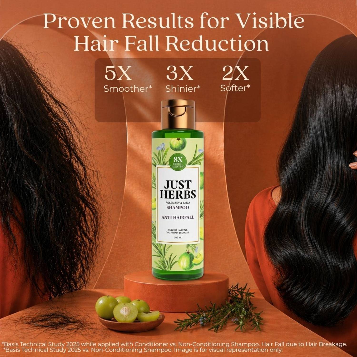 Just Herbs Anti Hair Fall Shampoo 200ml - Image 4