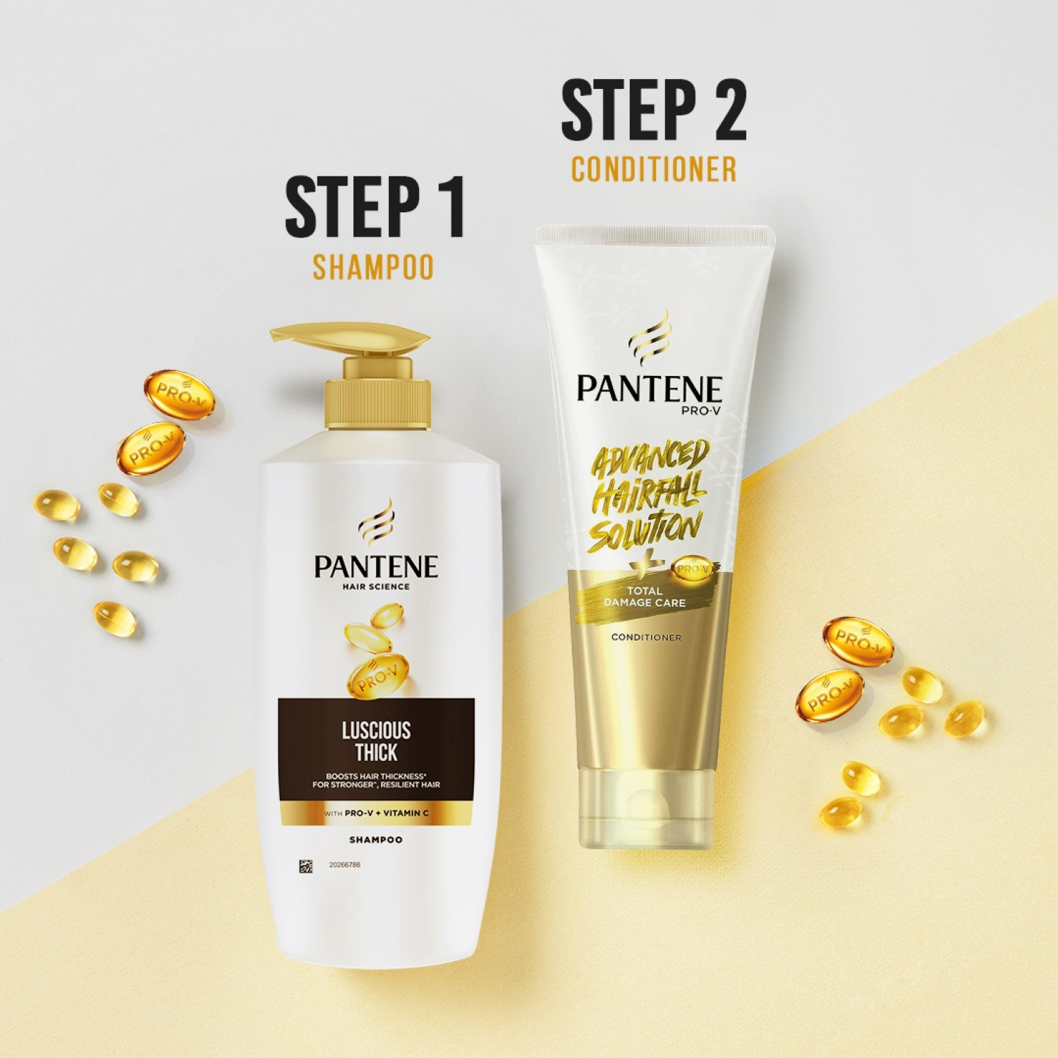 Image of PANTENE Hair Science Luscious Thick Shampoo with Vitamin C