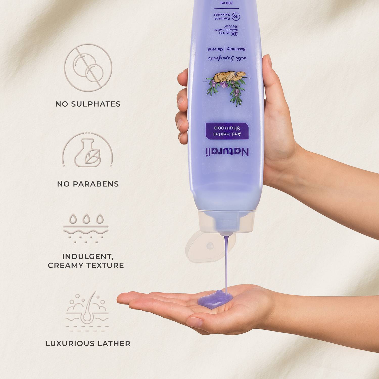 Naturali Anti Hairfall Shampoo 3x Control - Image 4