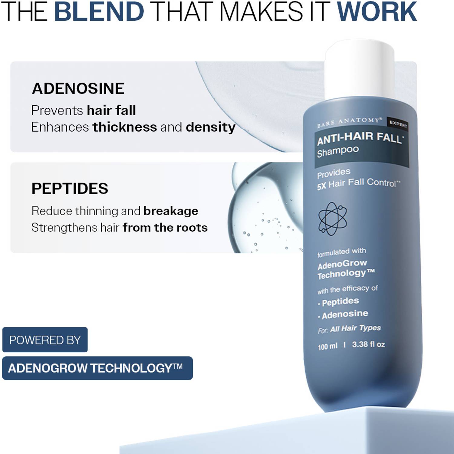 BARE Anti Hair Fall Shampoo 250ml - Image 5