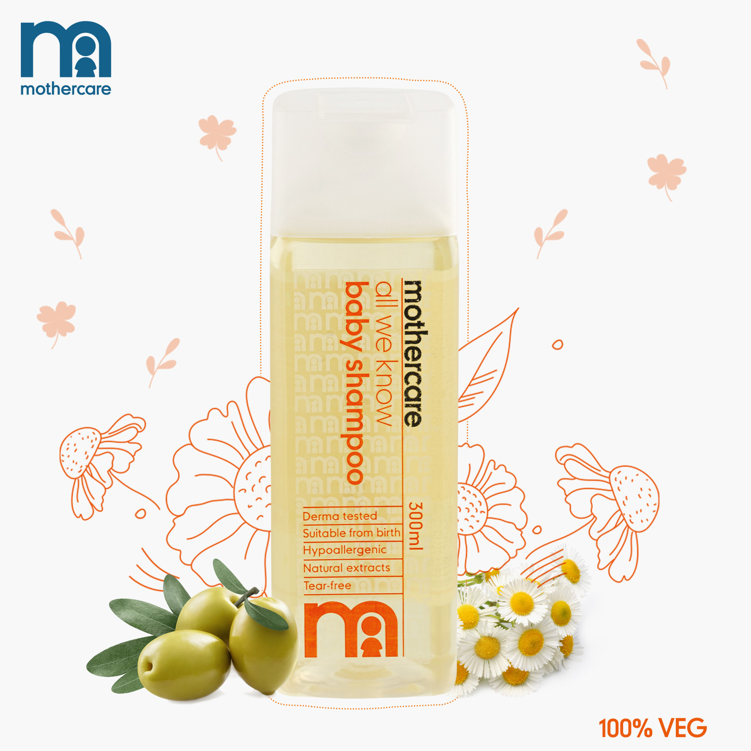 Mothercare All We Know Baby Shampoo | Gentle No-Tear Formulation for Soft & Shiny Hair