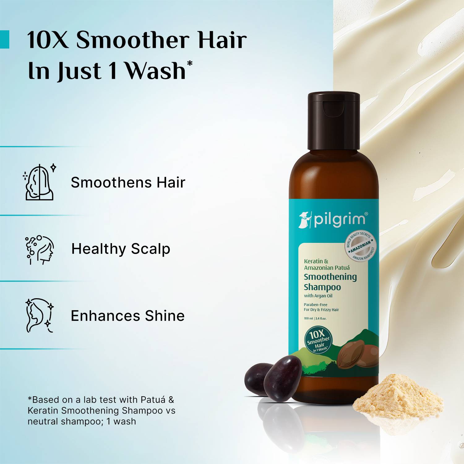 Pilgrim Patua 10X Keratin Hair Smoothening Shampoo - Image 2