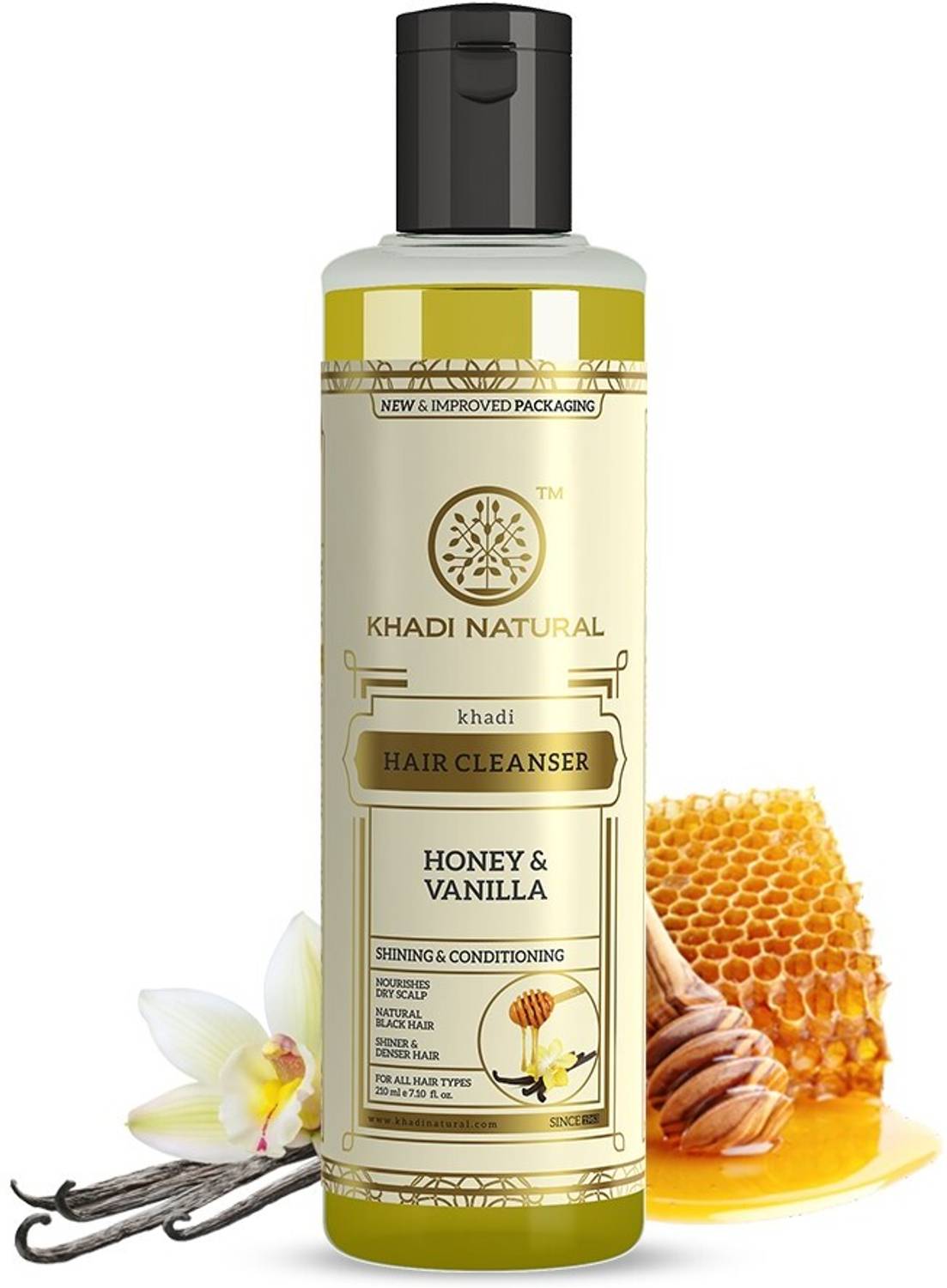 KHADI NATURAL Honey & Vanilla Hair Cleanser Shampoo for Soft Heal