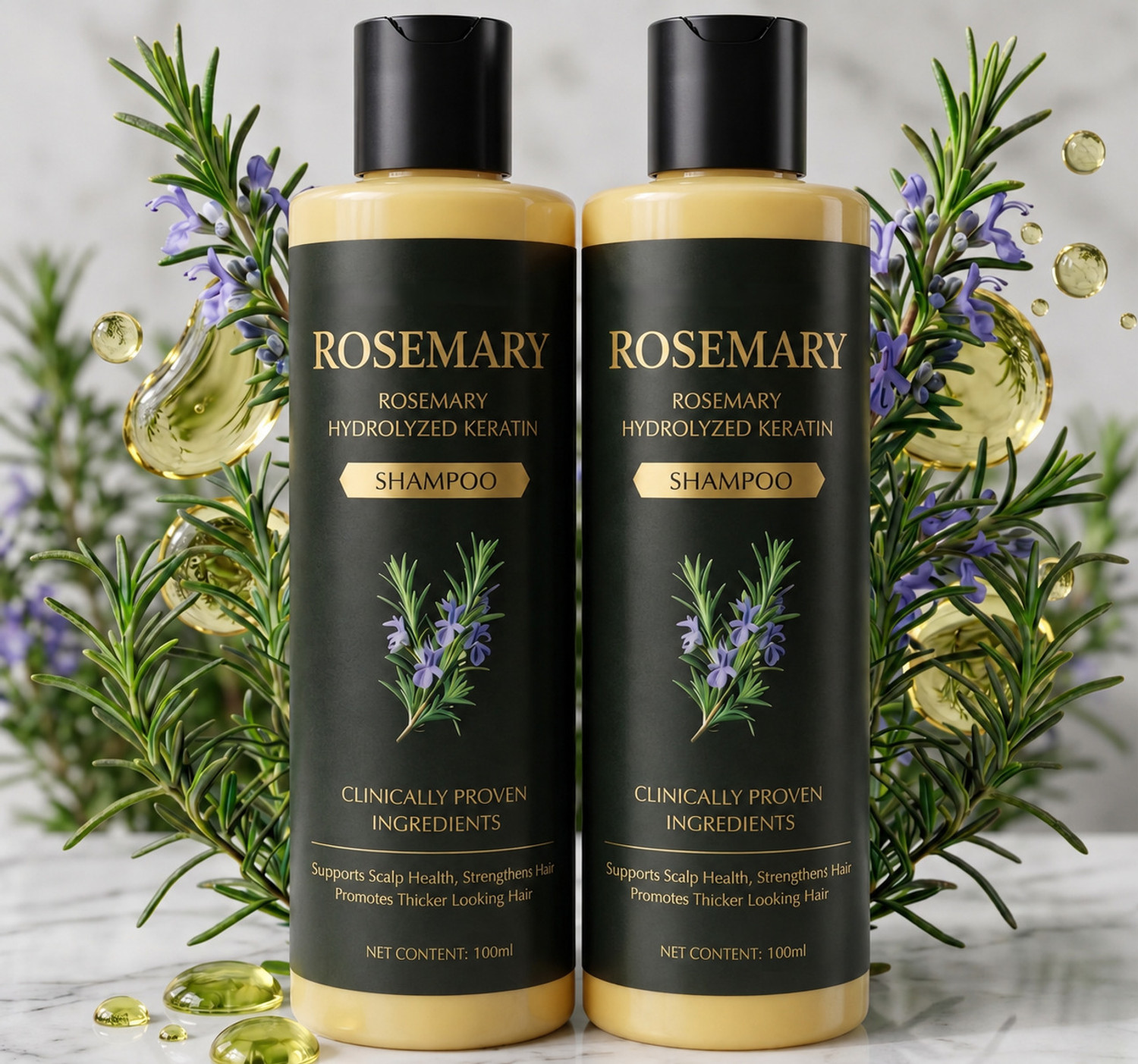 KRISHNAVI Rosemary Shampoo for Hair Growth & Hair Fall Control | Deep Scalp Cleansing (100 ml)
