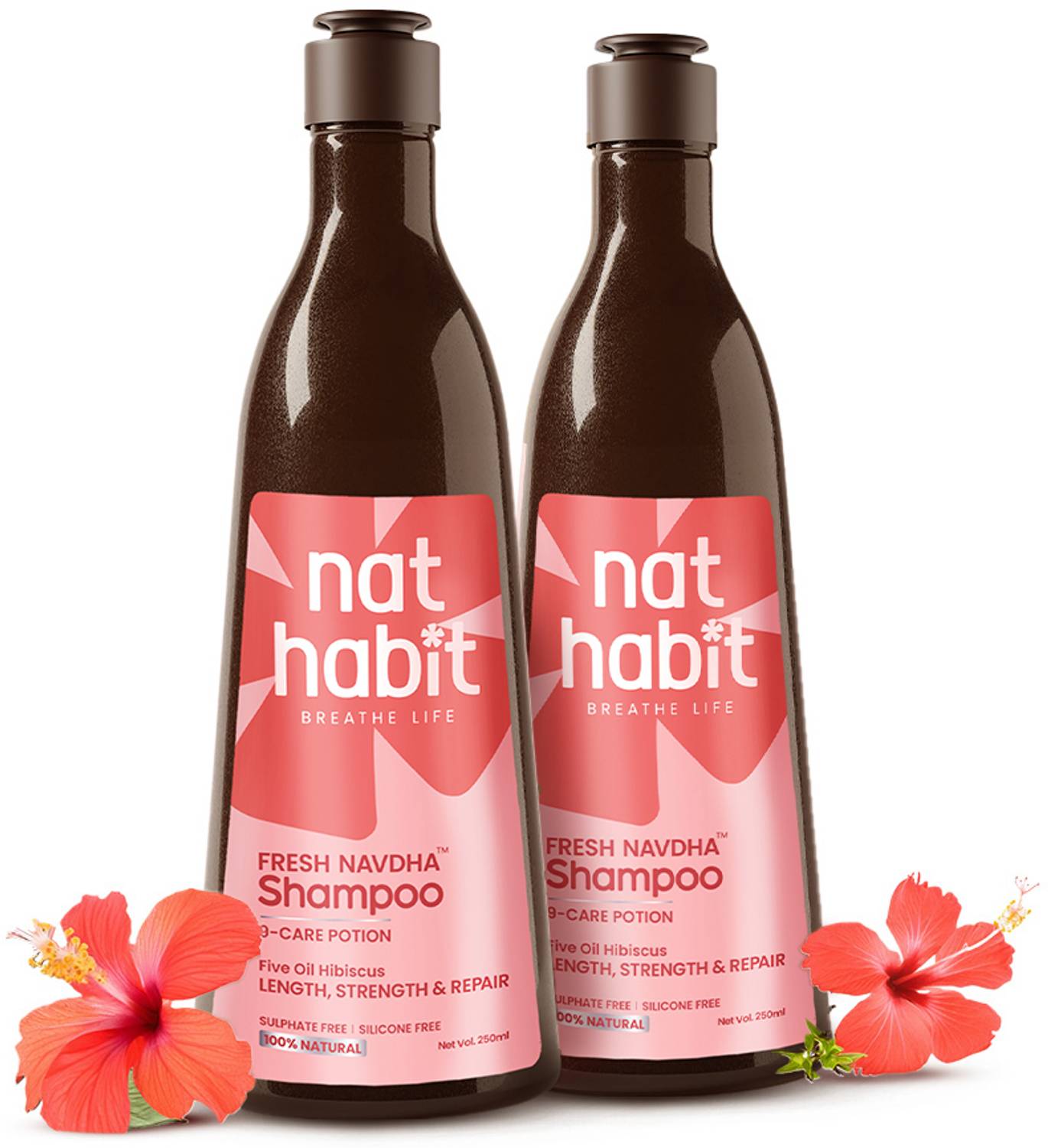 Nat Habit Hibiscus Shampoo for Hair Fall Control