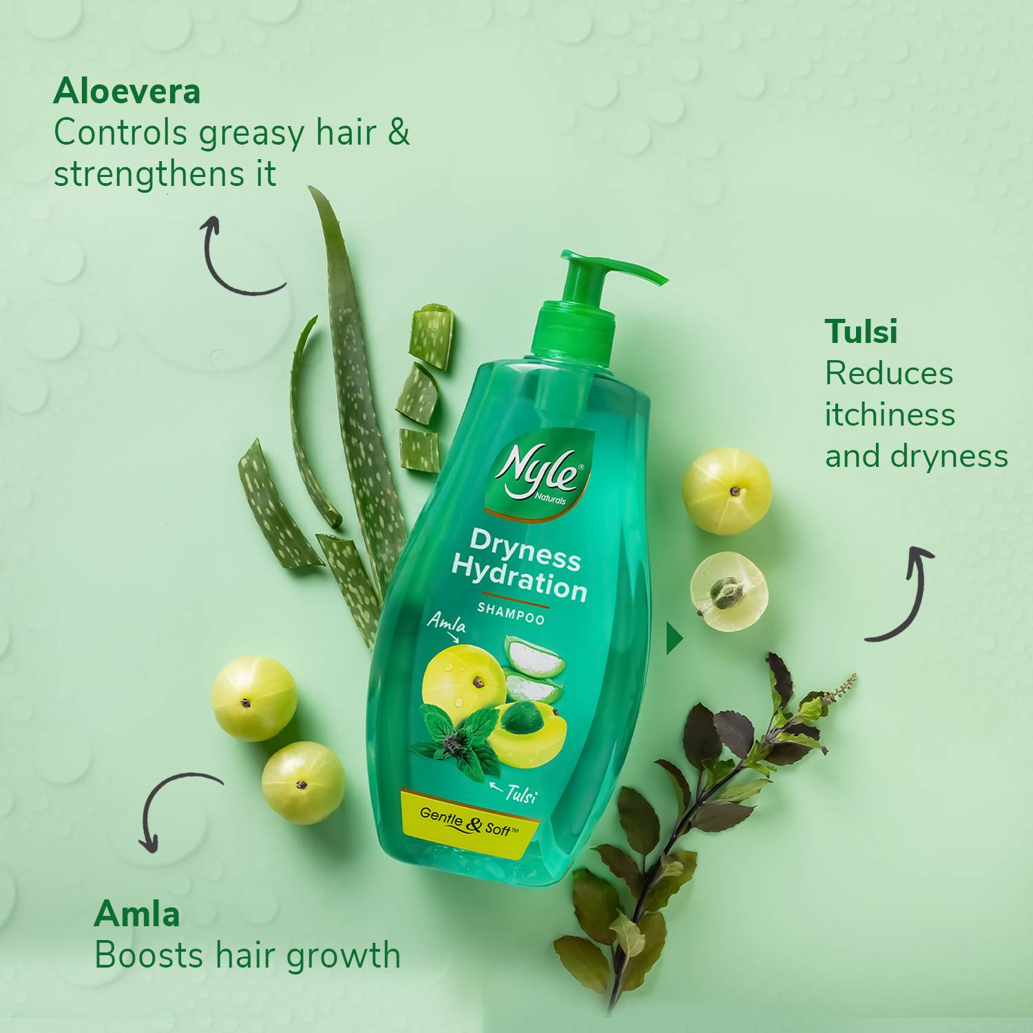 Nyle Natural Hydration Shampoo-For Dry & Frizz Free Hair |With Tu... more