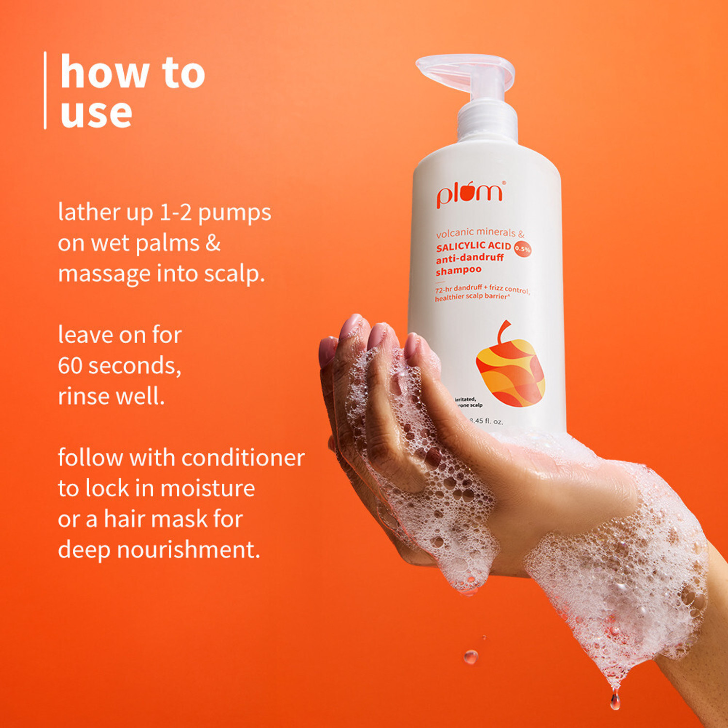 Image of Plum Anti-Dandruff Shampoo with Volcanic Minerals & 0.5% Salicylic Acid