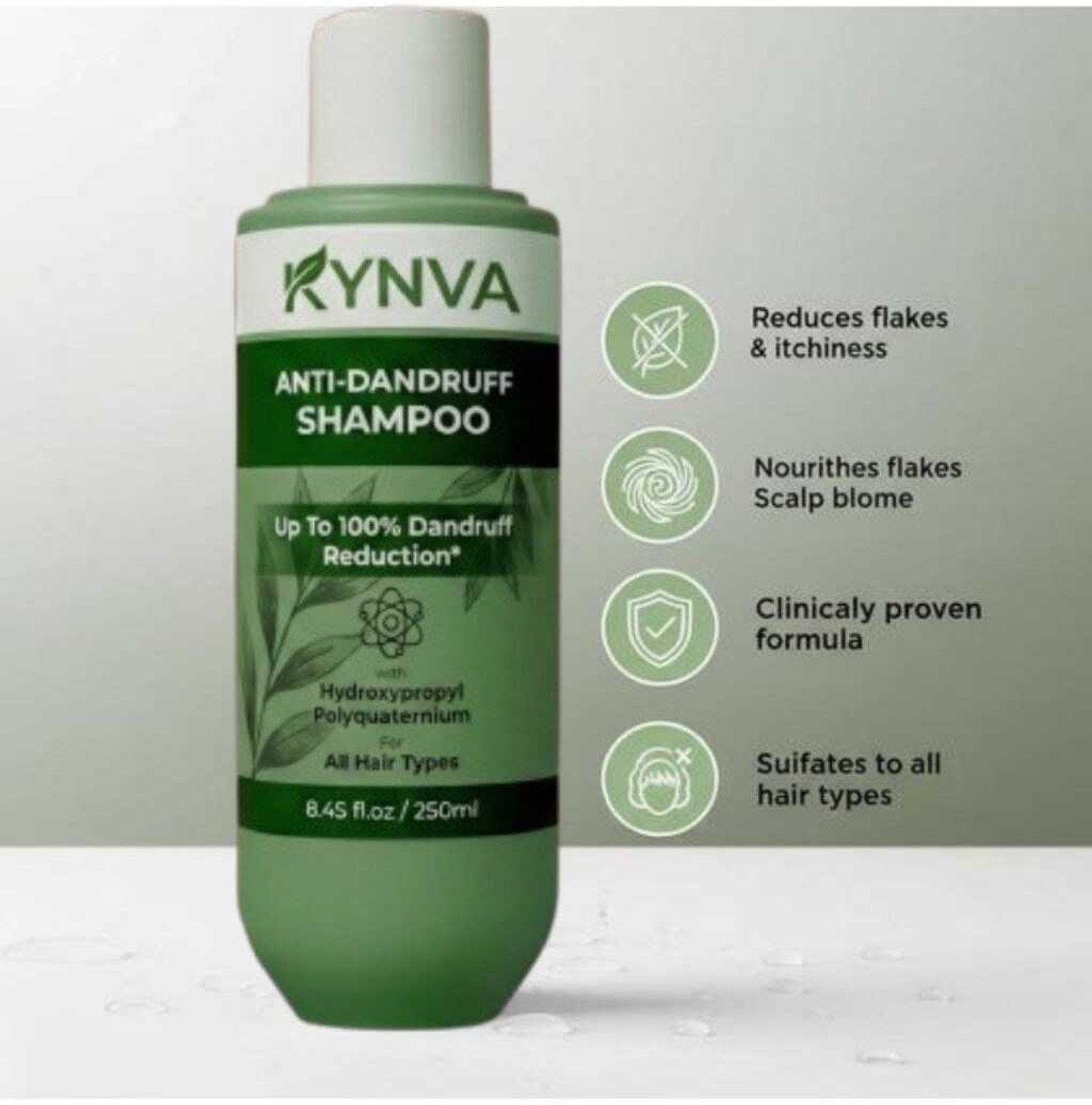Image of KYNVA Dandruff Control Shampoo | Flake & Itch Relief | Scalp Nourishing Formula 1Pc