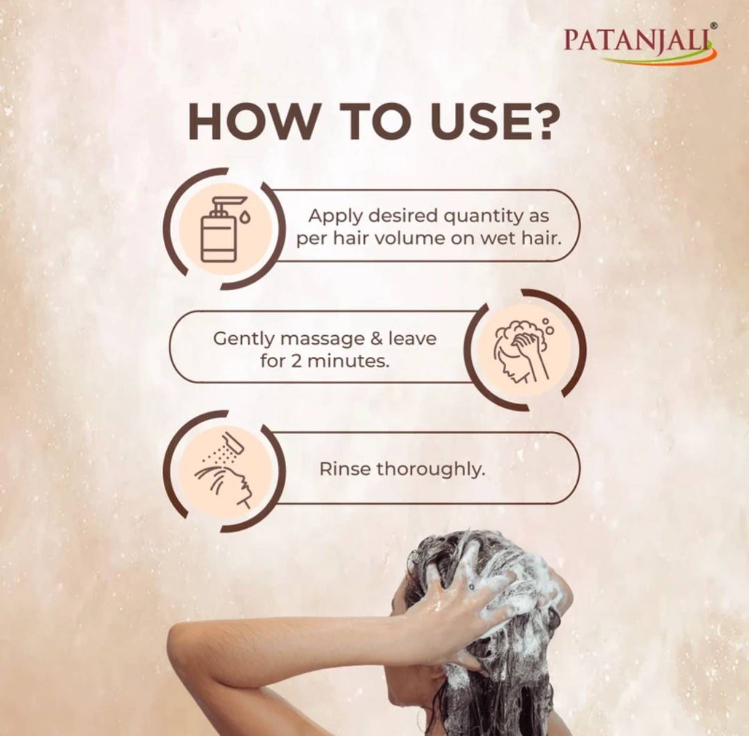 Patanjali Kesh Kanti Anti Dandruff Hair Cleanser Shampoo 180ml - Image 4
