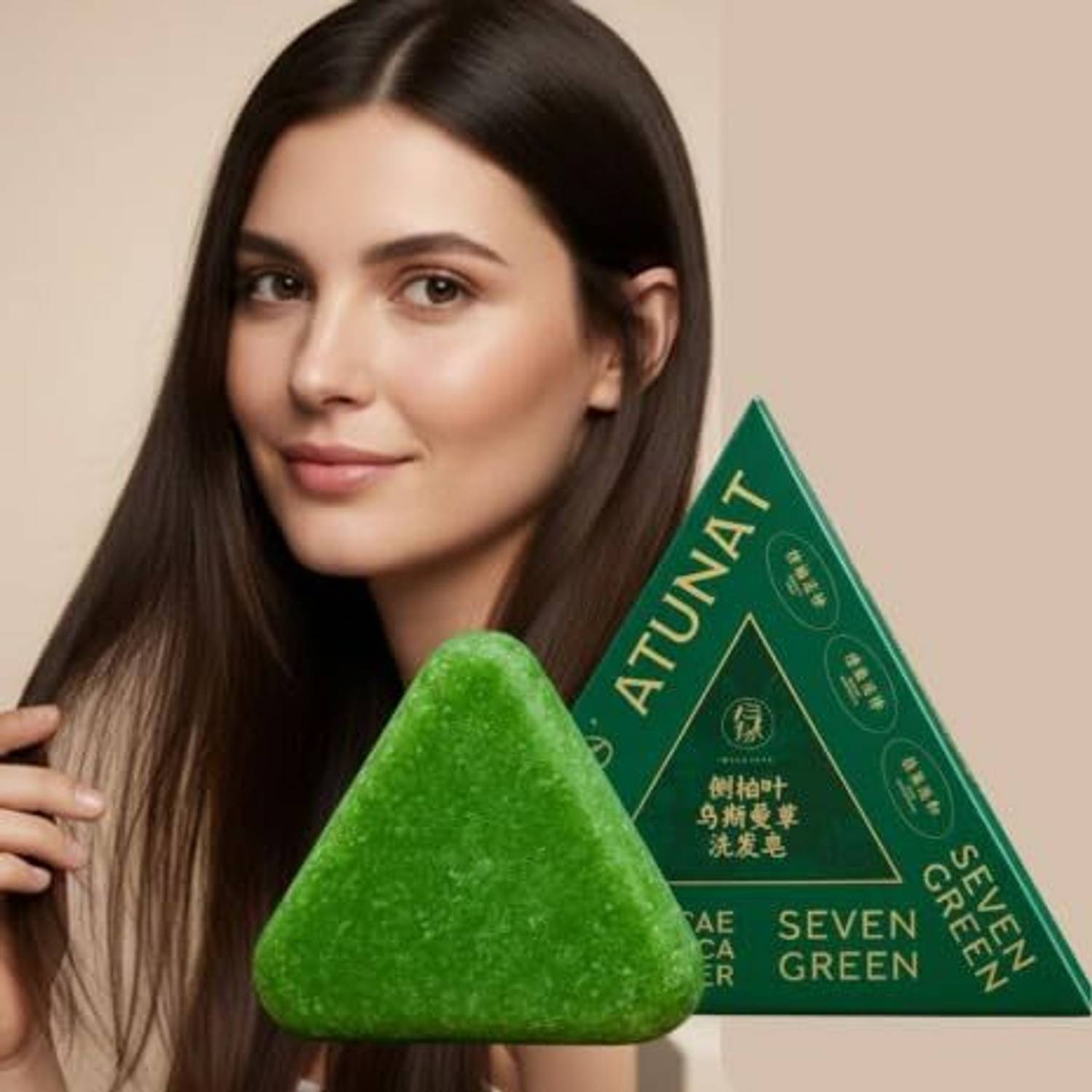 BEAUTYATH Herbal Green Shampoo Bar for Dandruff Control-Bar05
