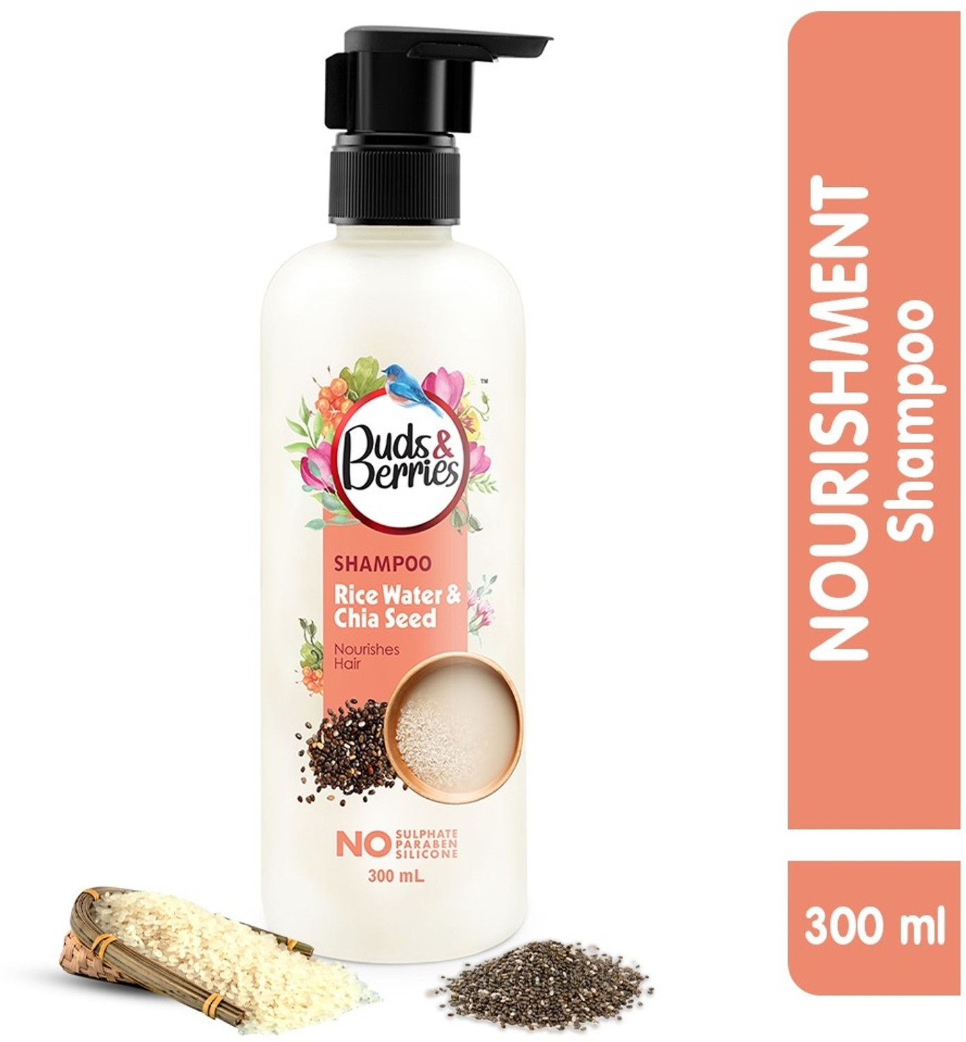 Image of Buds & Berries Rice Water & Chia Seeds Nourishment Shampoo