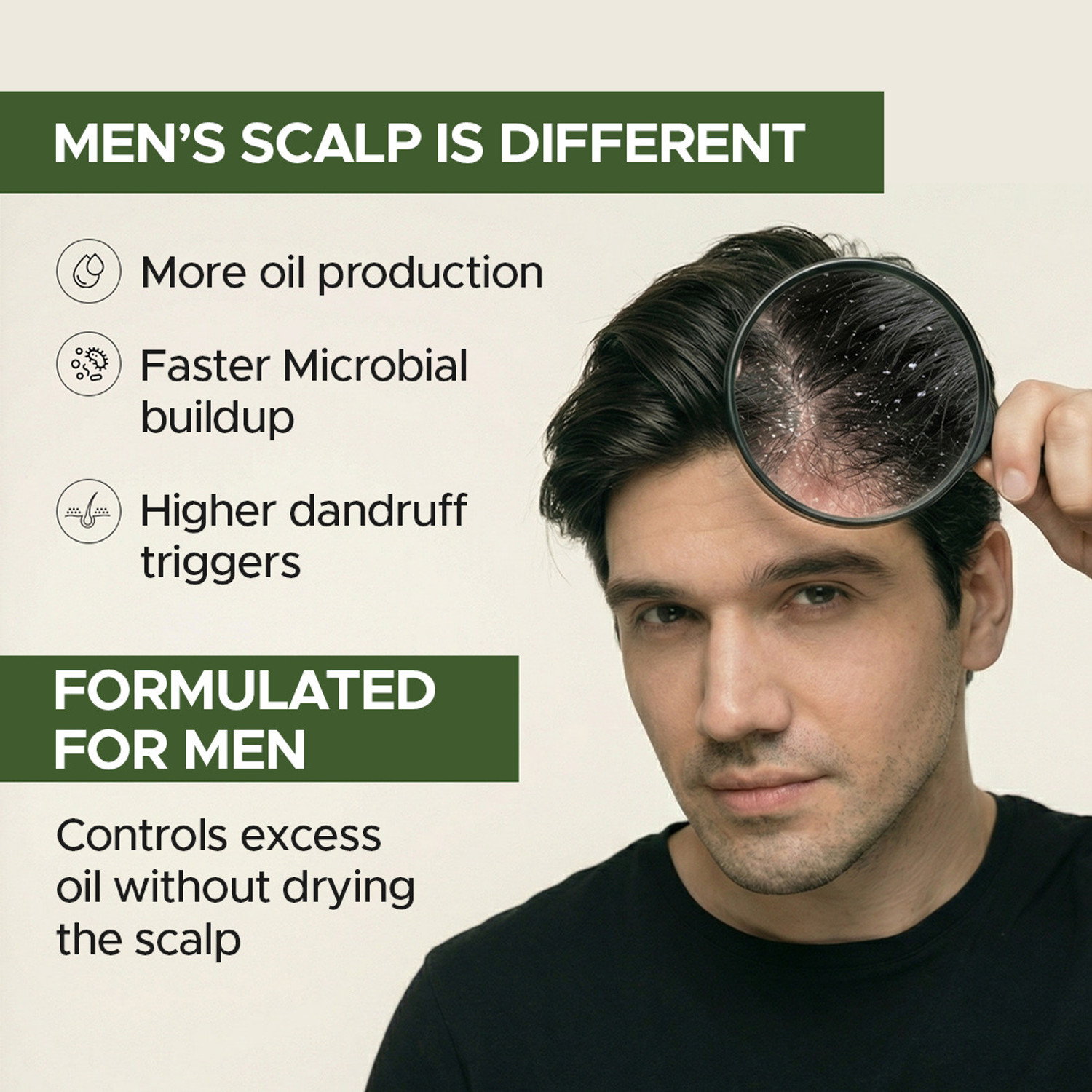 Image of THE MAN COMPANY Anti Dandruff Shampoo for Men | Salicylic Acid | Fights Dandruff & Itchy Scalp