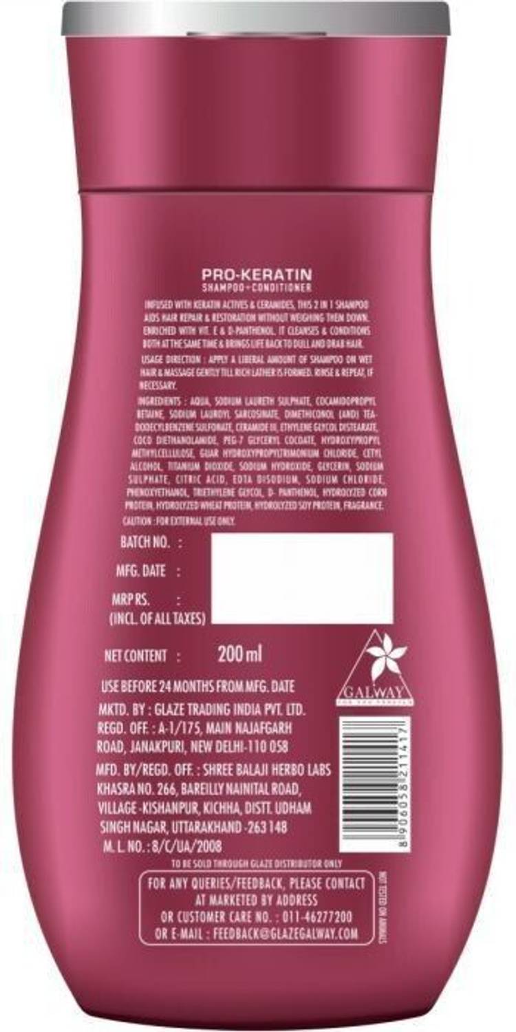 Rupabham Pro-Keratin Shampoo+Conditioner 200 ml - Image 2