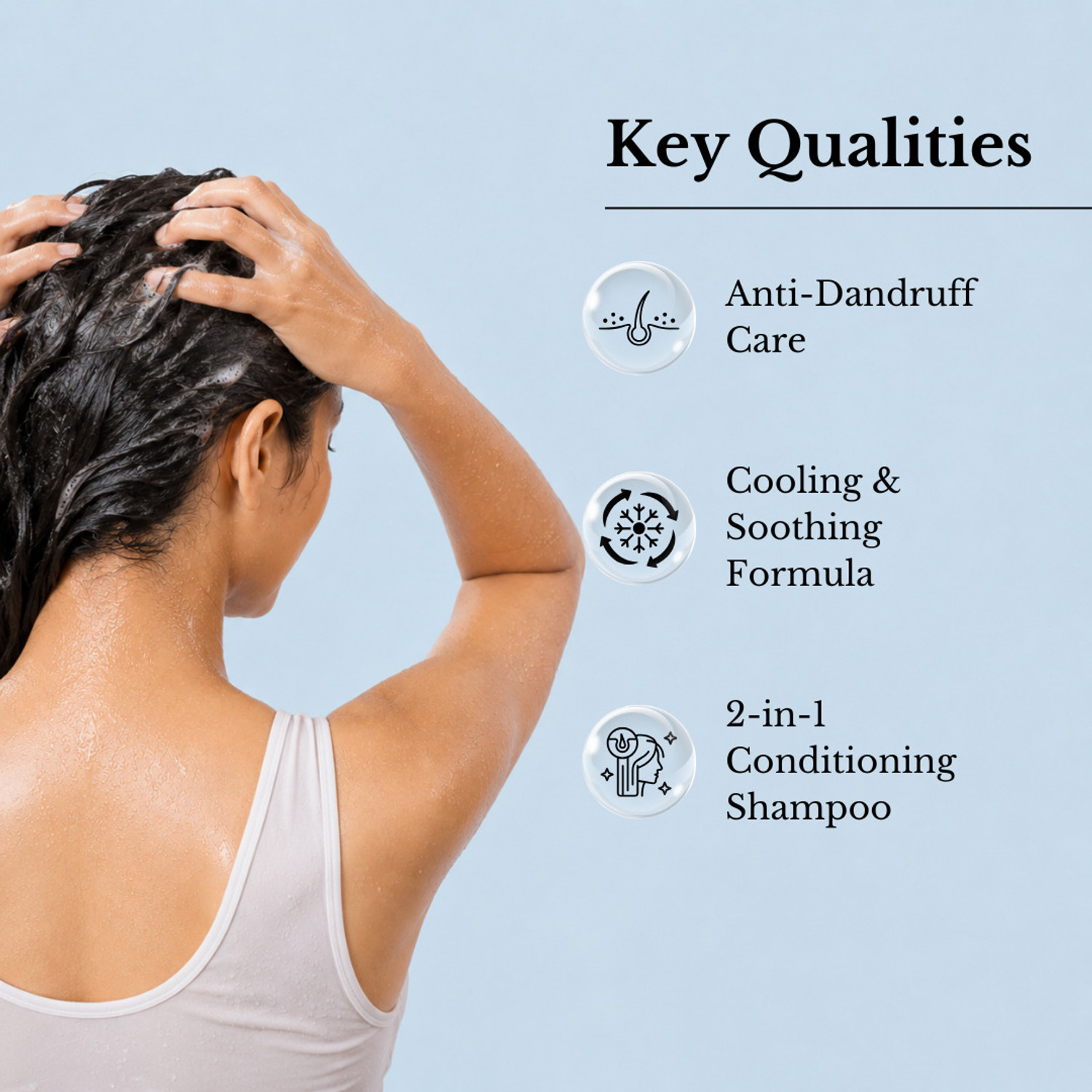 Image of VYOM INDIA Geranium Anti-Dandruff|2 in 1 Conditioner Shampoo|Purely Organic & Plant Based