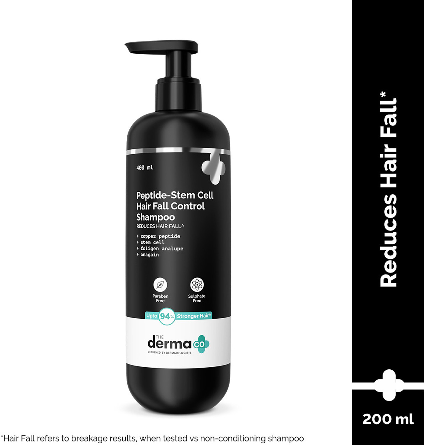 Image of The Derma Co Peptide-Stem Cell Hair Fall Control Shampoo Triple Actives Formula