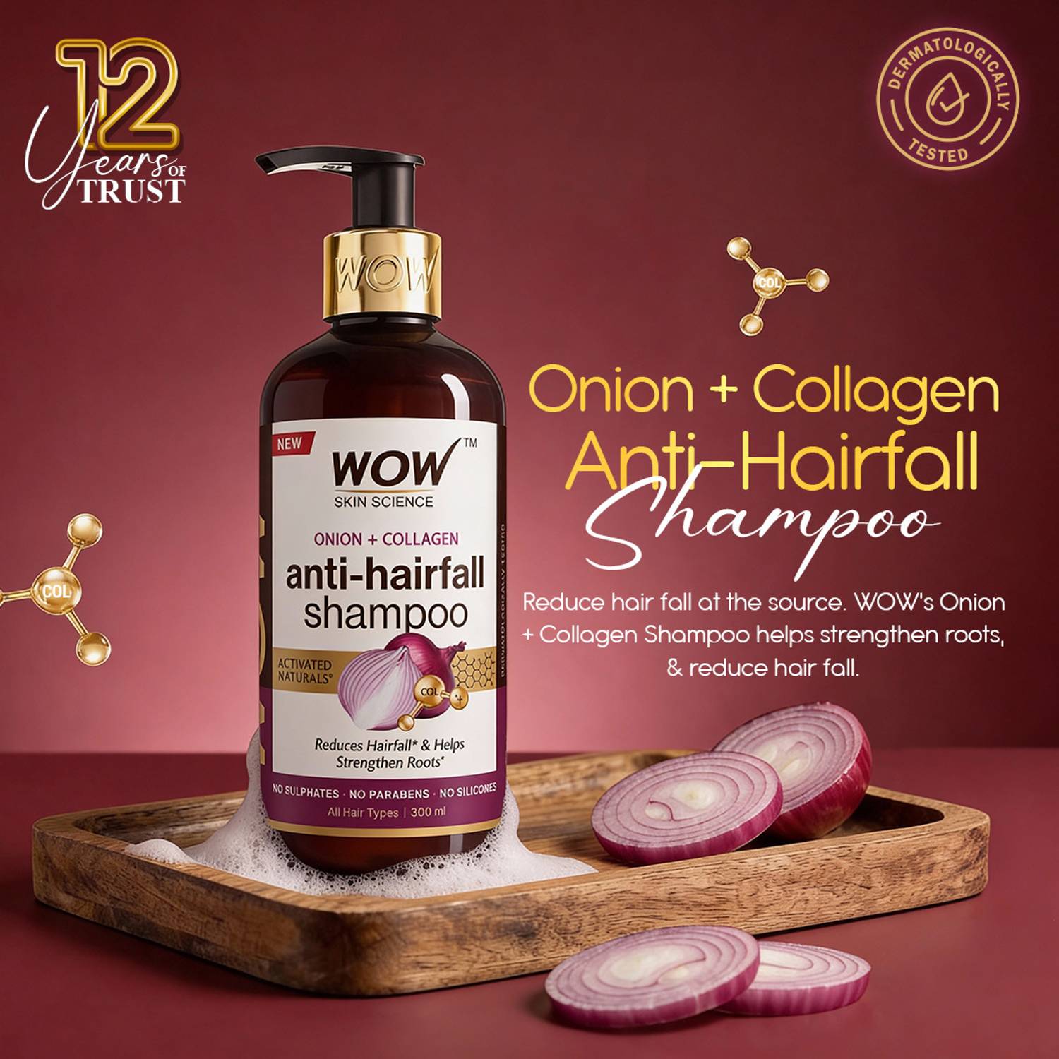 WOW Onion & Collagen Anti-Hairfall Shampoo - Image 2