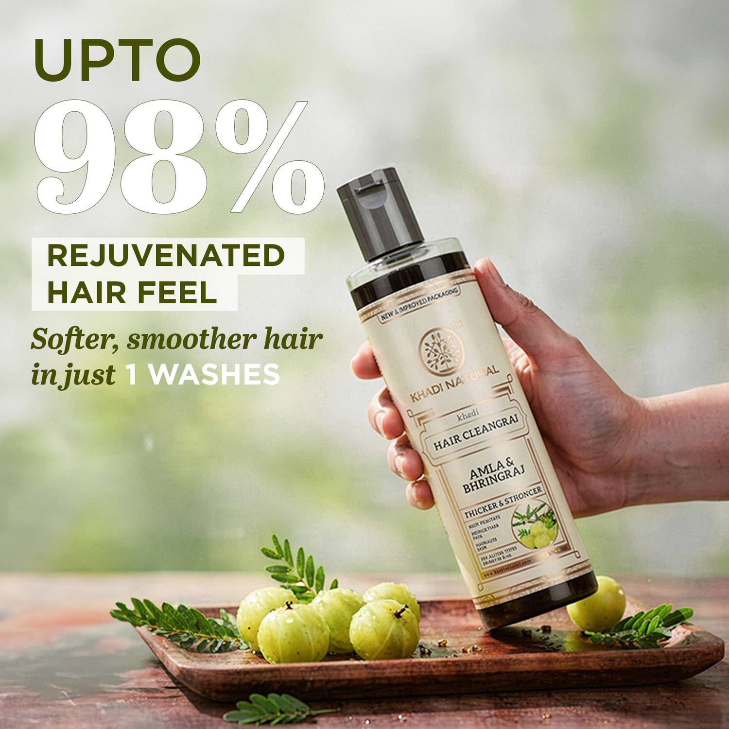 KHADI Amla & Bhringraj Hair Cleanser Shampoo 200 ml - Image 3