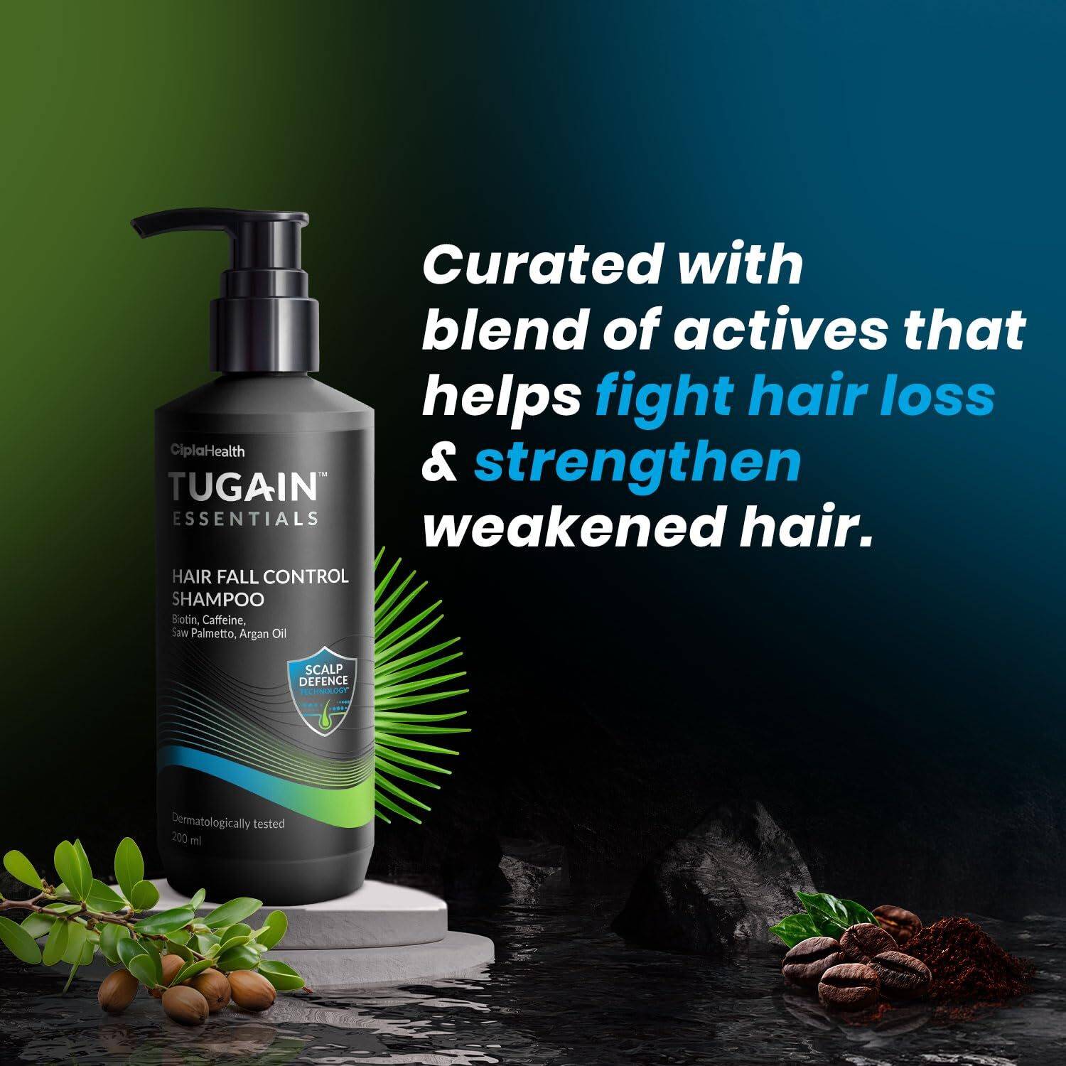 Cipla Tugain Essentials Hair Fall Control Shampoo - Image 2