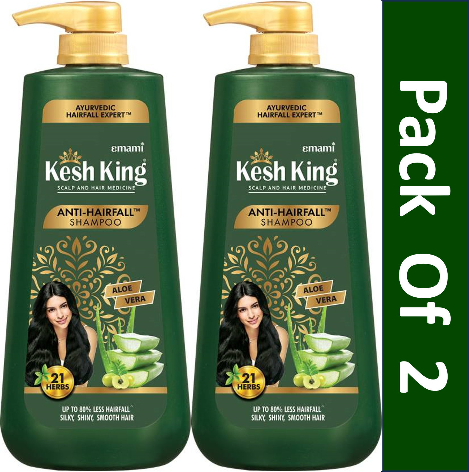 Image of Kesh King Ayurvedic Anti Hair Fall Shampoo (Pack Of 2)