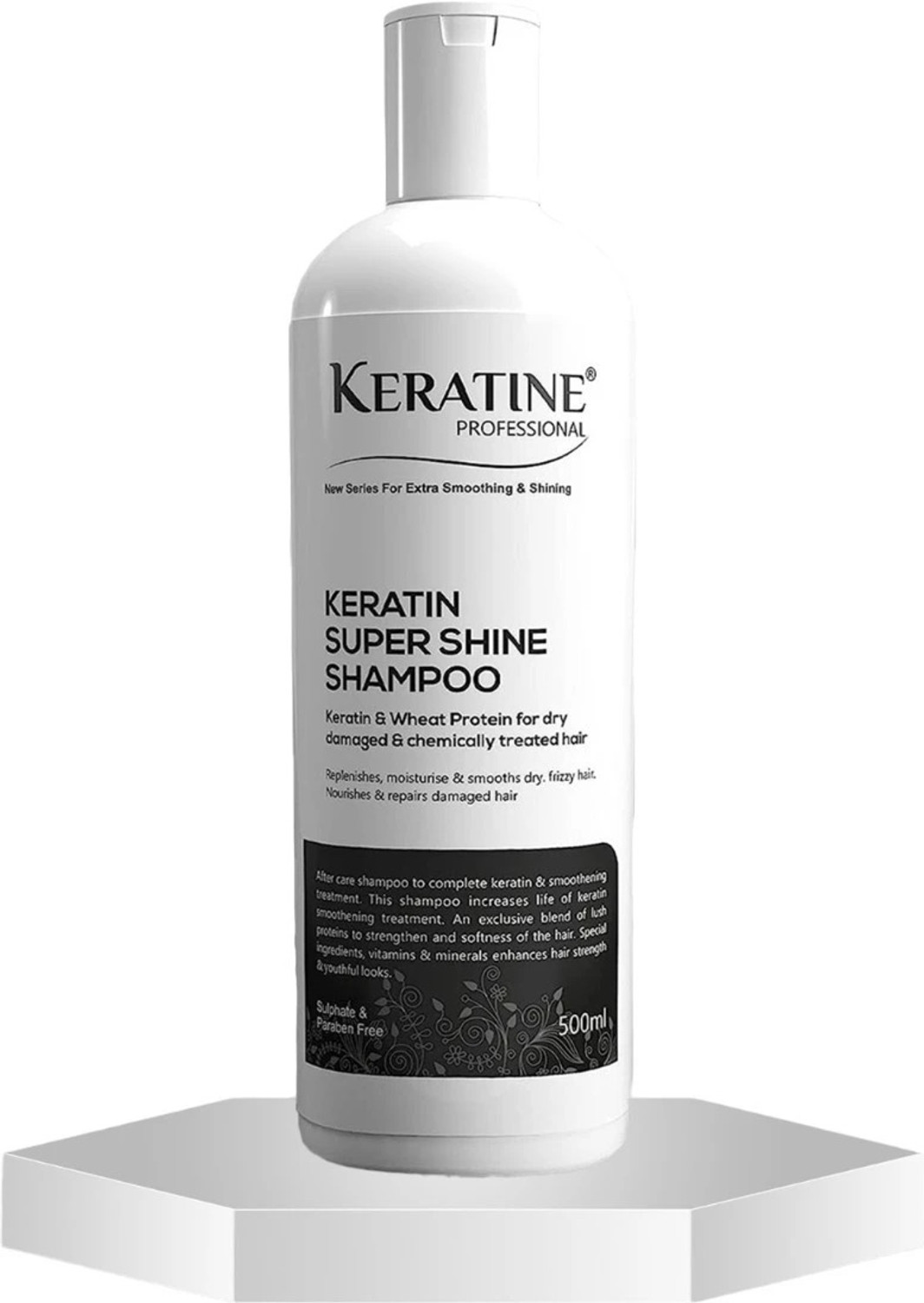 Image of KERATINE PROFESSIONAL Keratin Super Shine (500ml Shampoo, 500ml Mask & 50ml Serum)