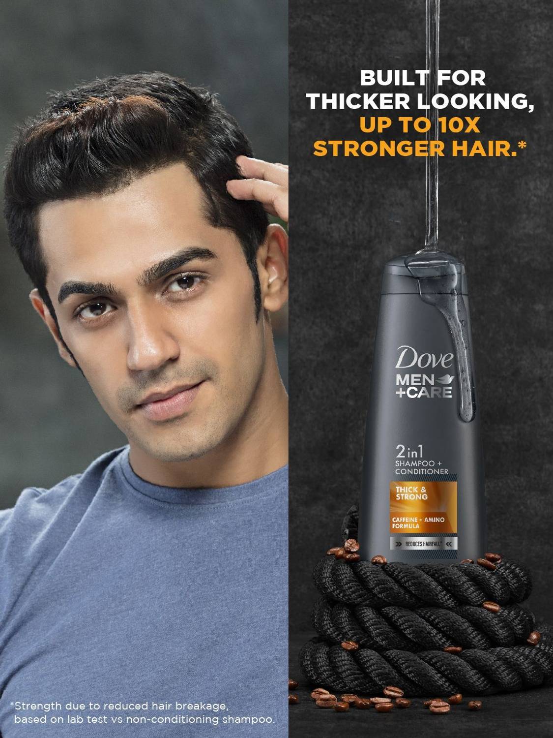 DOVE Men+Care Thick & Strong 2in1 Shampoo+Conditioner 180 ml - Image 5