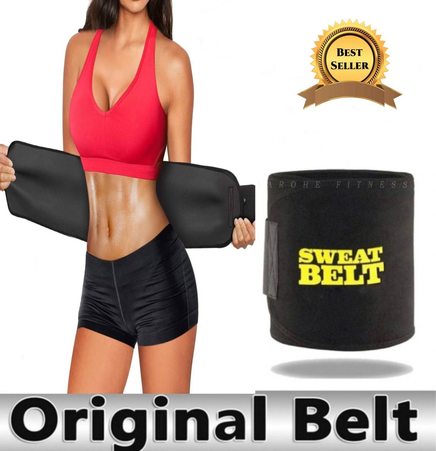 Antoj Sweat Belt Tummy shape set Slimming Belt for Men and Women Body Shapers Slimming Belt