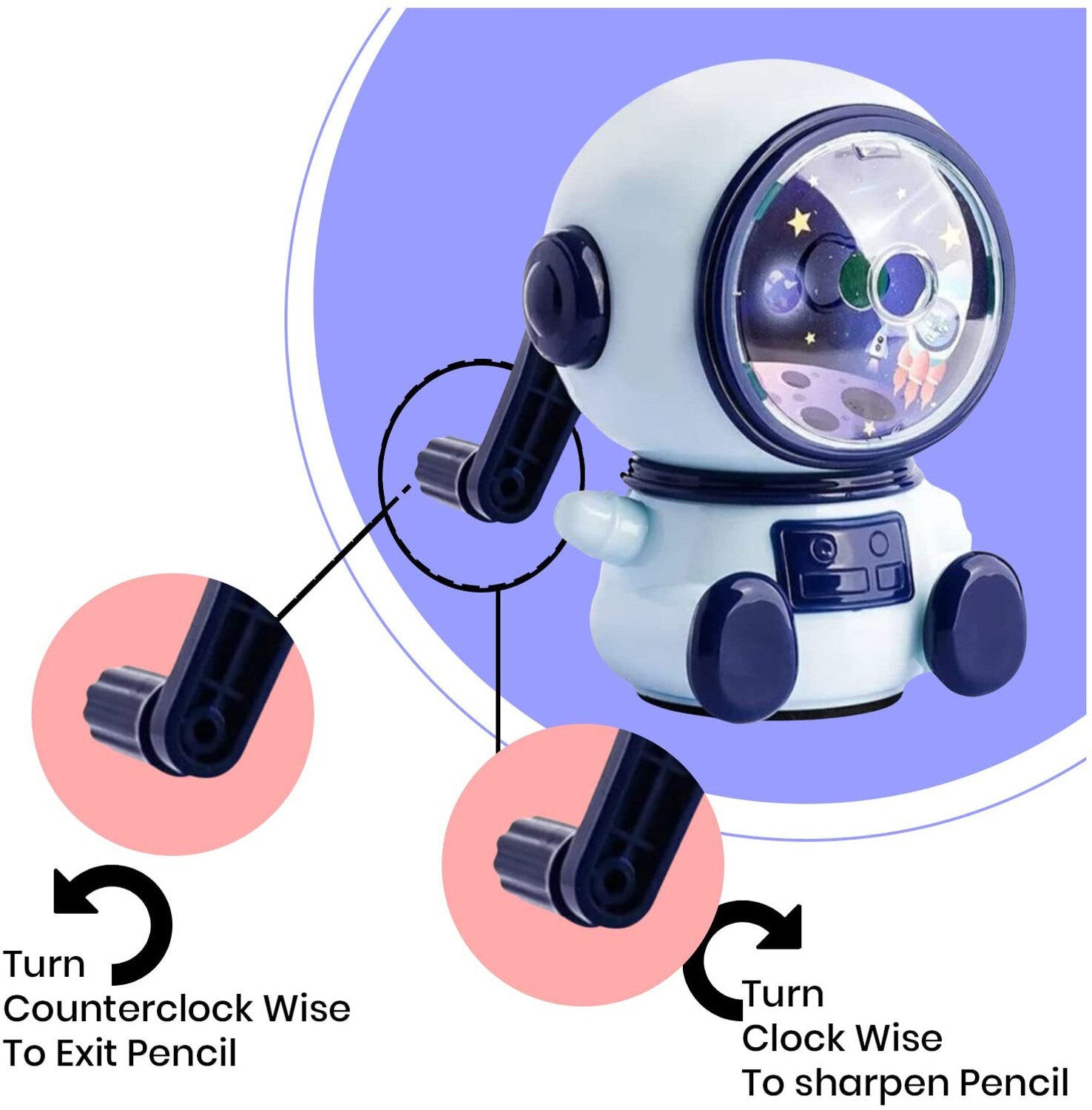 Image of Pencilwala Sharpner Space Theme Boys Girls Pencil Sharpener(Set of 1, Multicolor) ROTTER Sharpeners