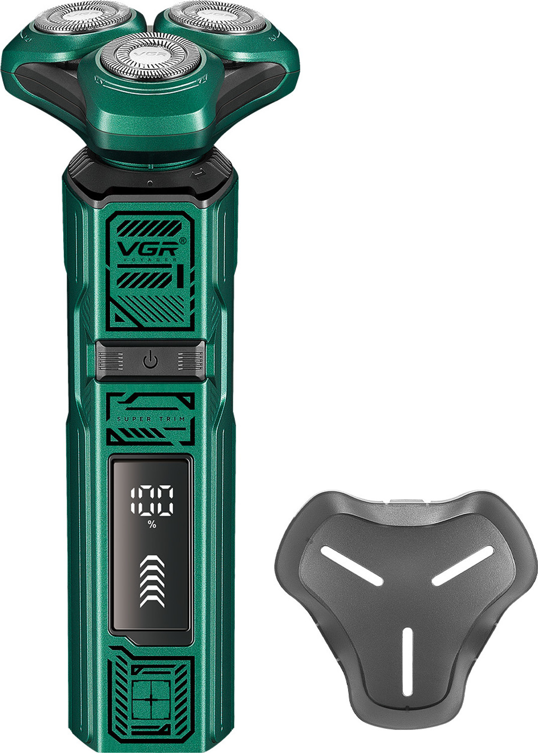 Image of VGR V-343 Professional Men's Rotary Shaver, 7500 RPM Motor, IPX6 Waterproof Shaver For Men (Green)