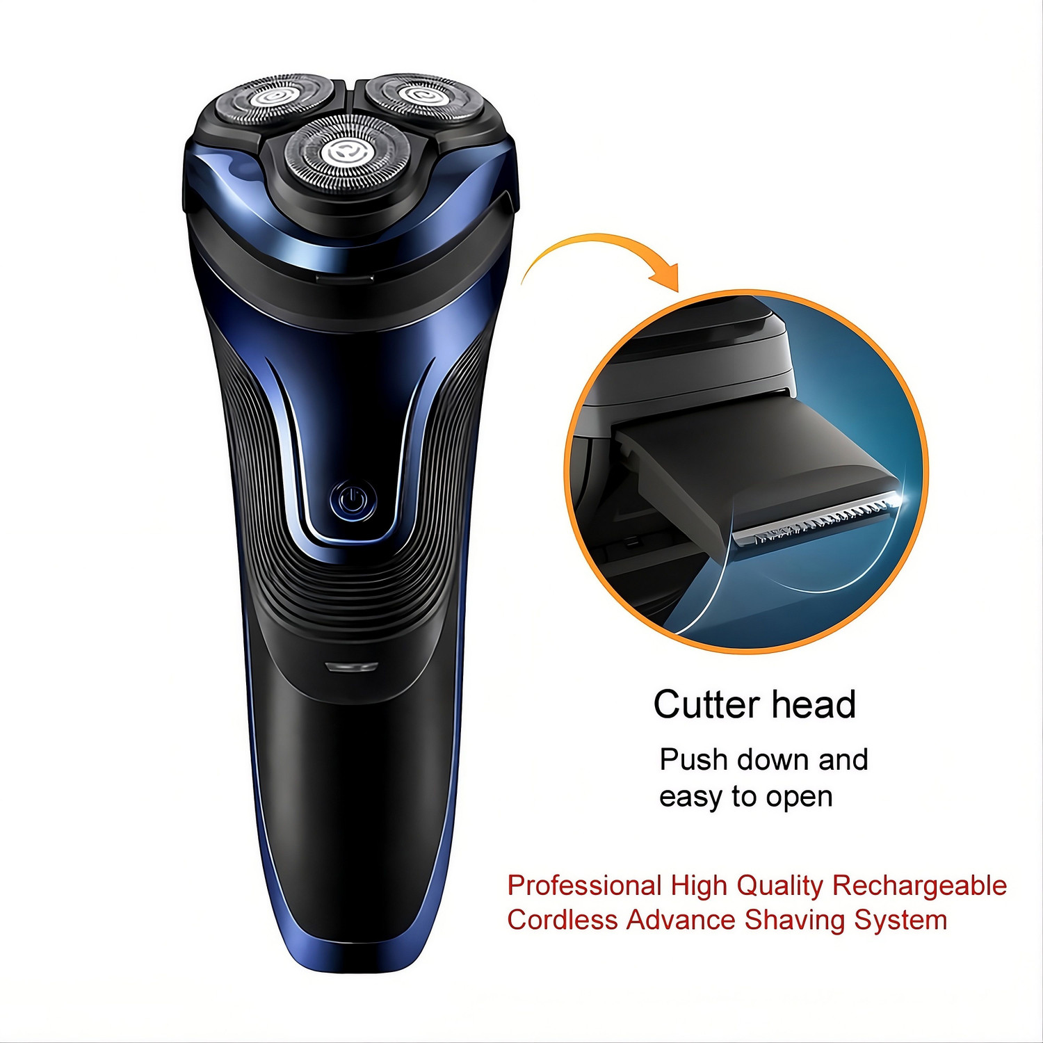 Image of SHVR Rechargeable Waterproof Electric Shaver Wet & Dry Rotary Shavers for Men Shaver For Men