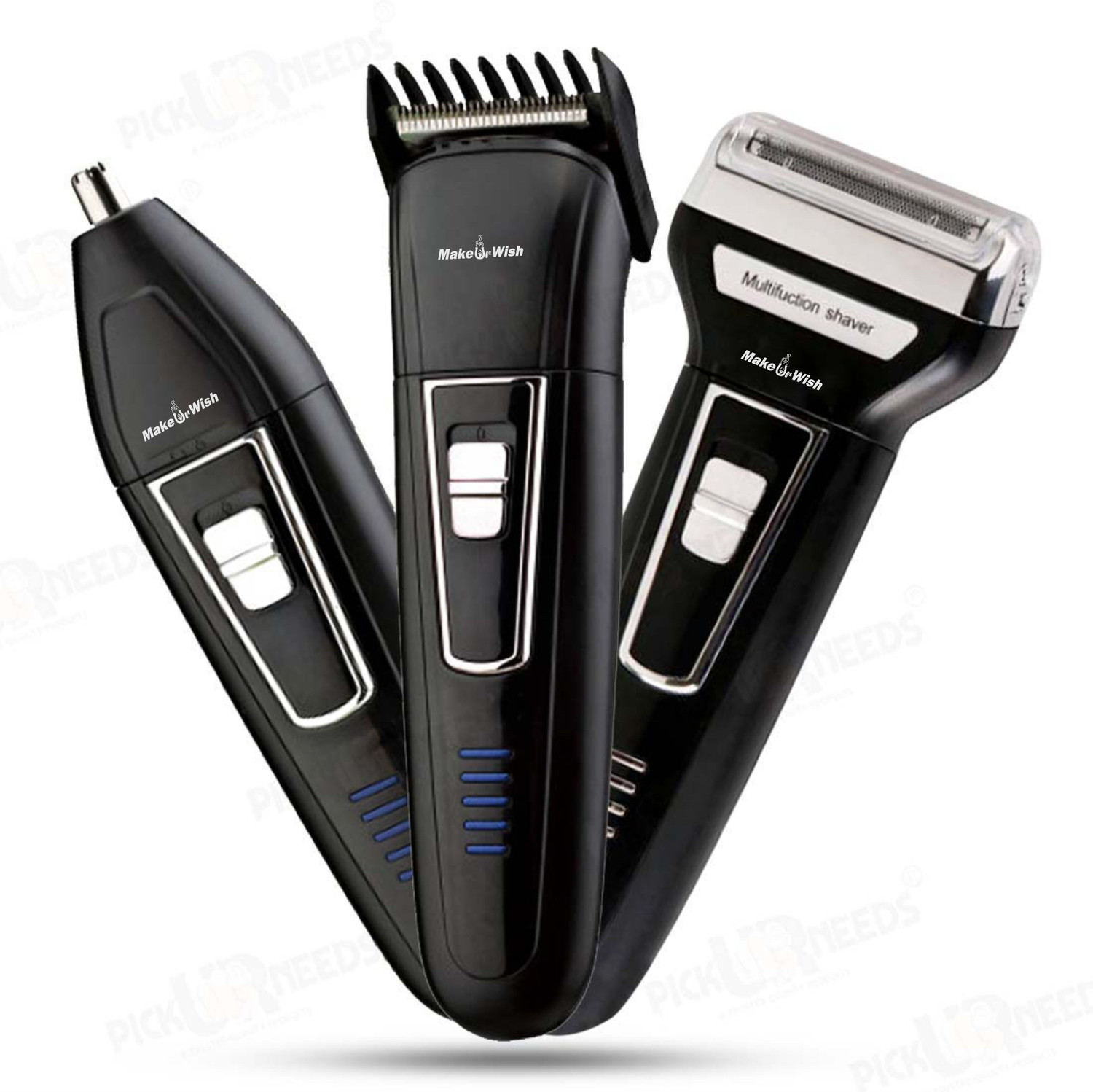 Image of Make Ur Wish Professional Shaver 3 in 1 Beard, Nose and Ear Waterproof Trimmer Shaver For Men