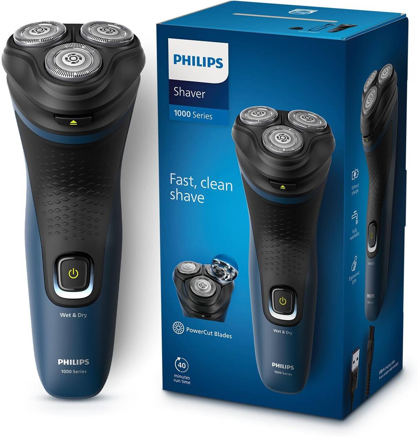 PHILIPS S1151/03 Shaver For Men Blue Shaver For Men (Blue)