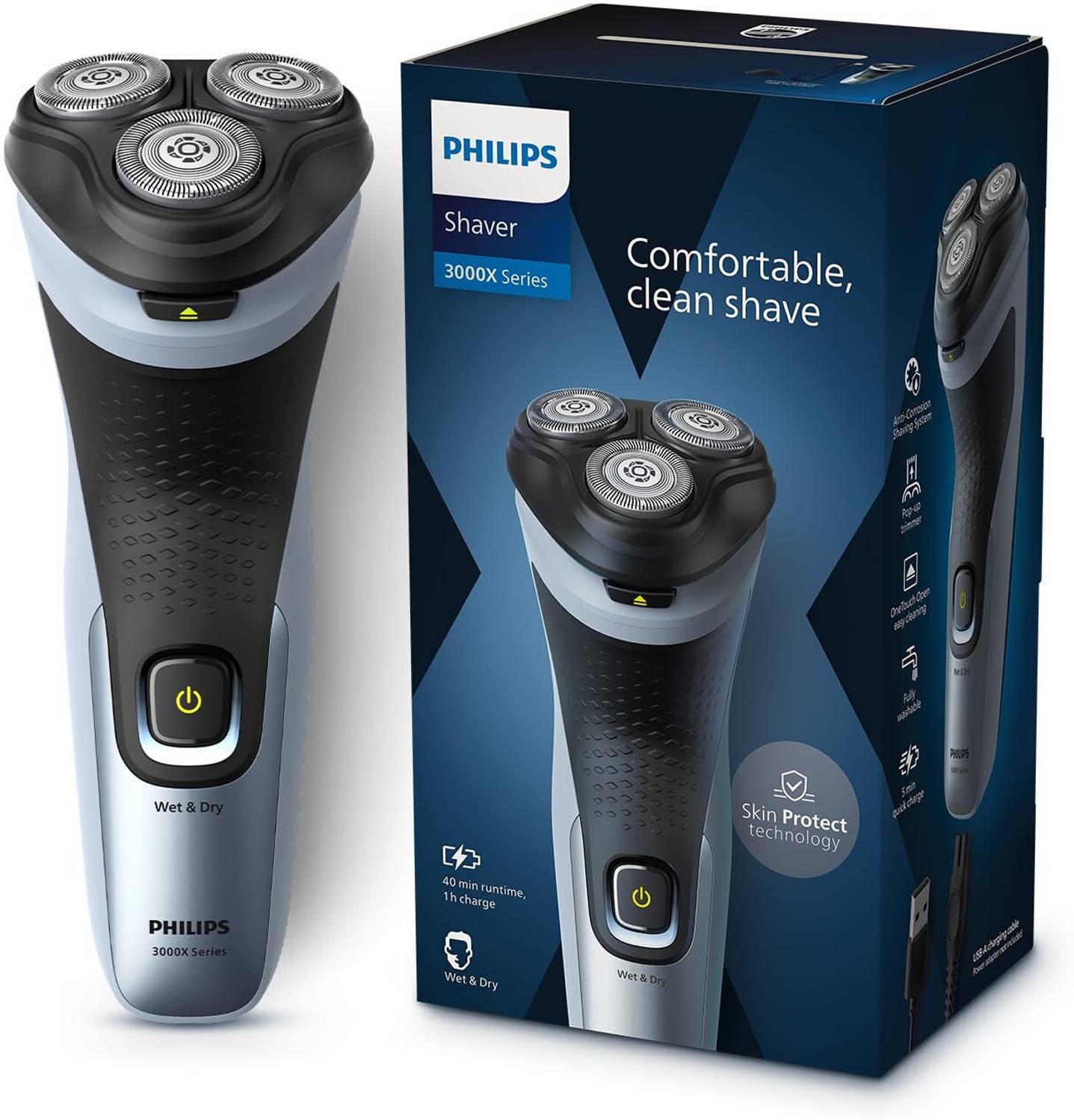 PHILIPS X 3063/ Shaver For Men (Black, Grey)