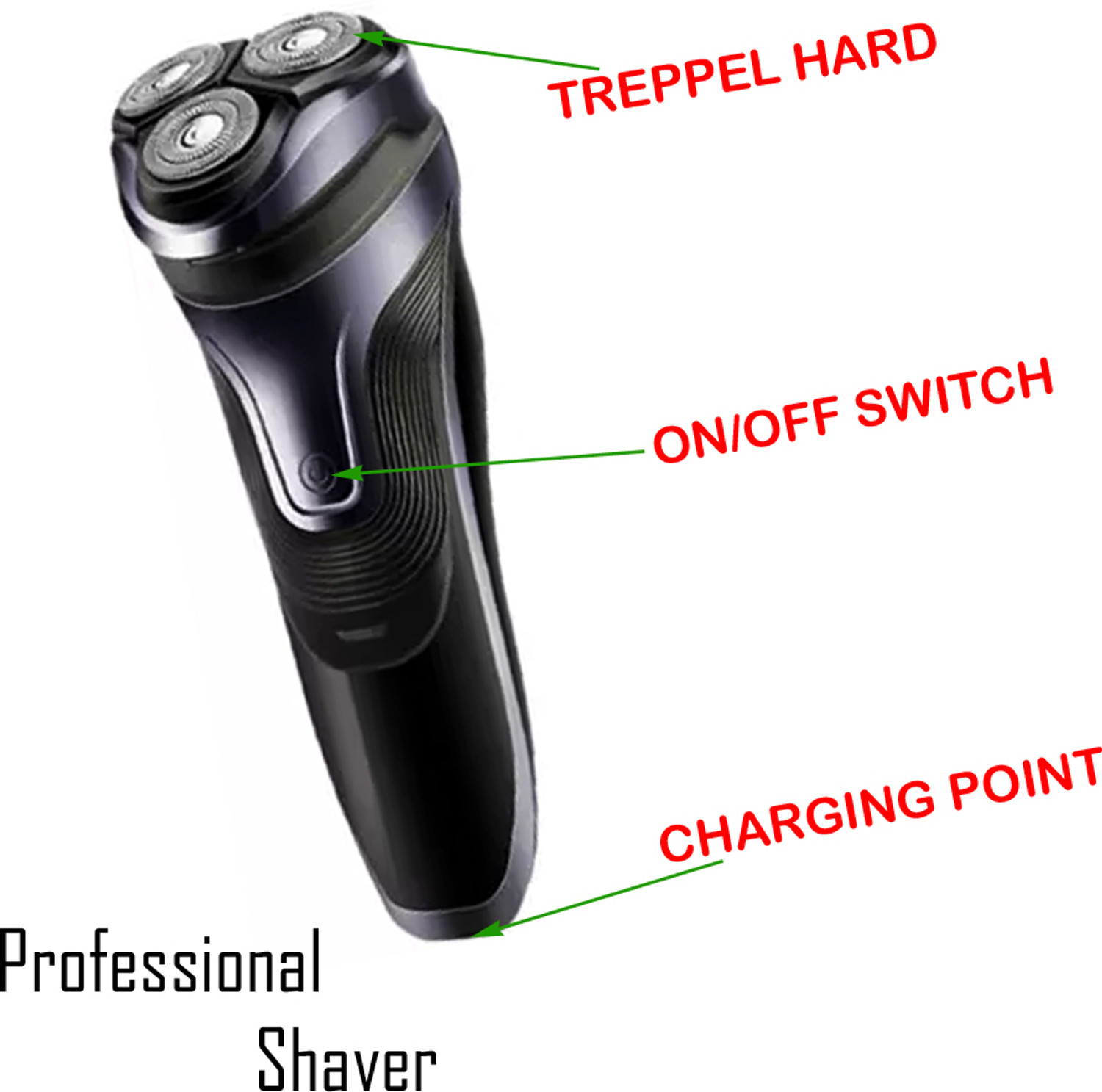 Image of SEEGATE Rechargeable best quality cordless electric foil shaver Shaver For Men (Black, Blue)