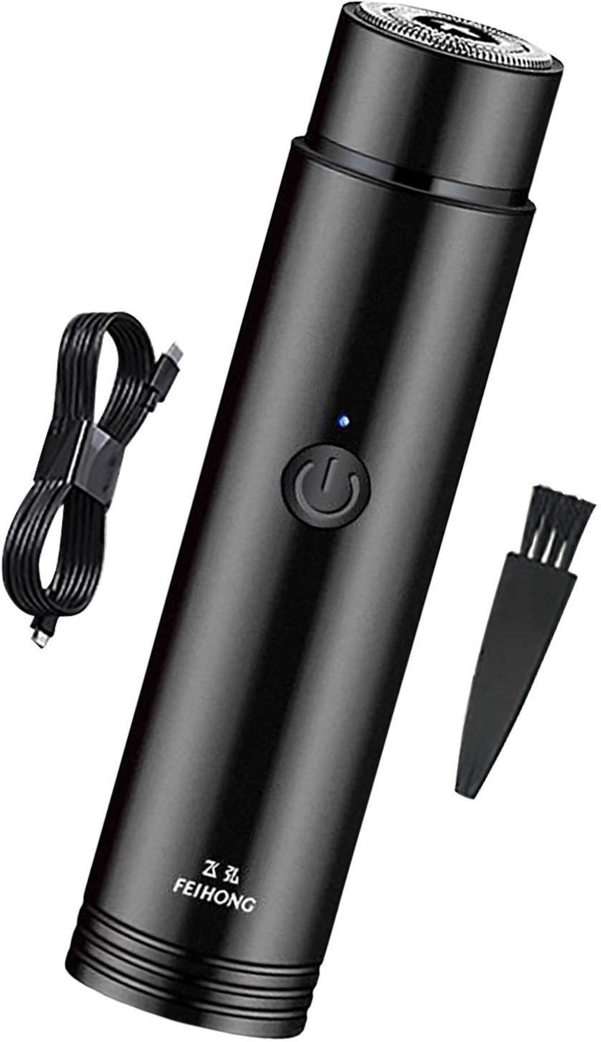 Image of KvExport Mini Portable Pocket Size Electric Razor and USB Rechargeable Shaver For Men (Black)
