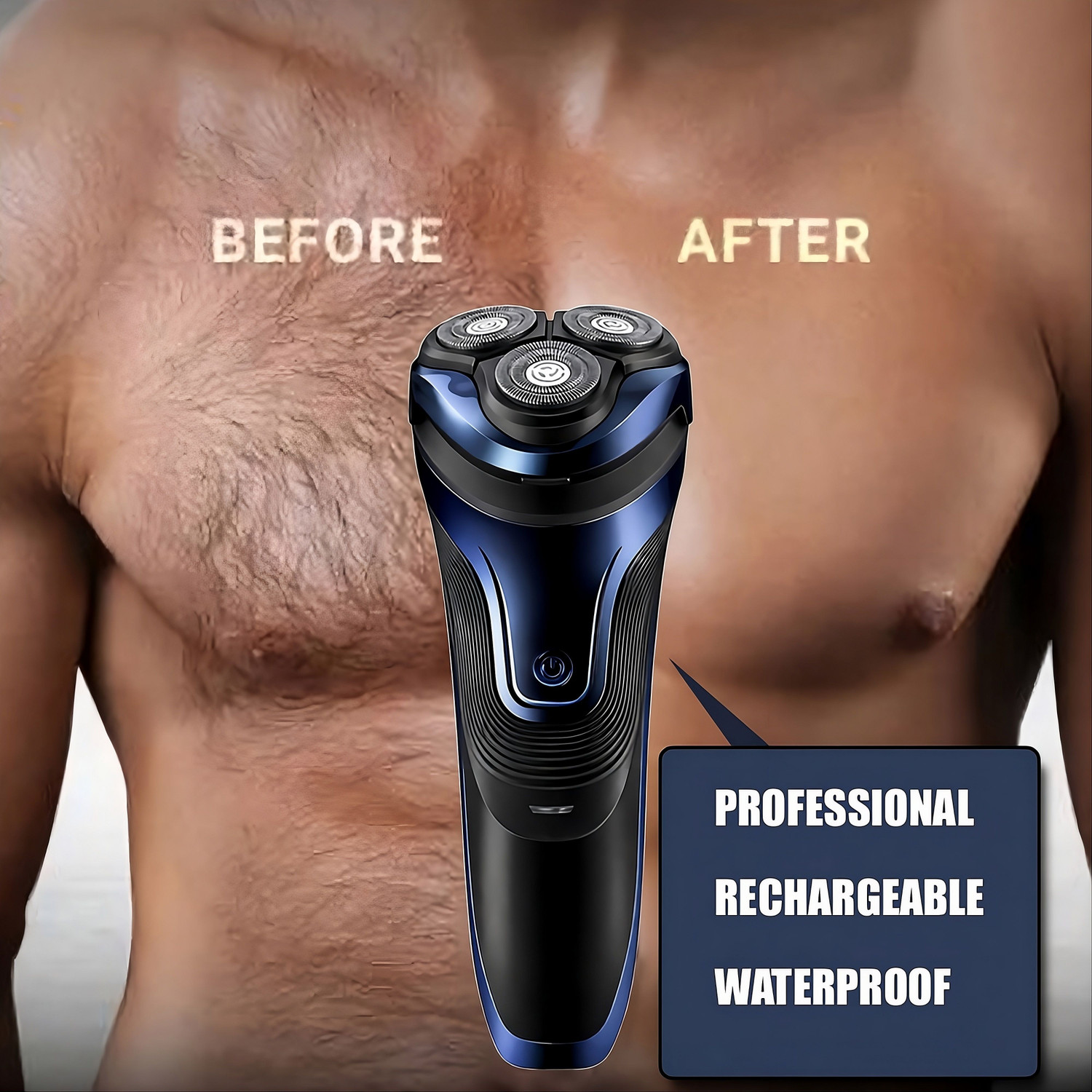 Image of SHVR Rechargeable Waterproof Electric Shaver Wet & Dry Rotary Shavers for Men Shaver For Men