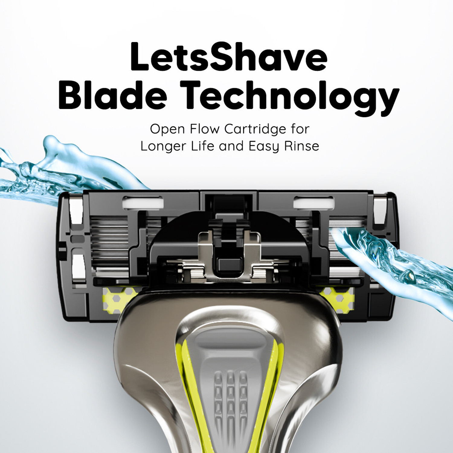 Image of LetsShave Pro 7 Max Razor Cartridges For Men | World's First & Only 7-Blade Shaving Razor
