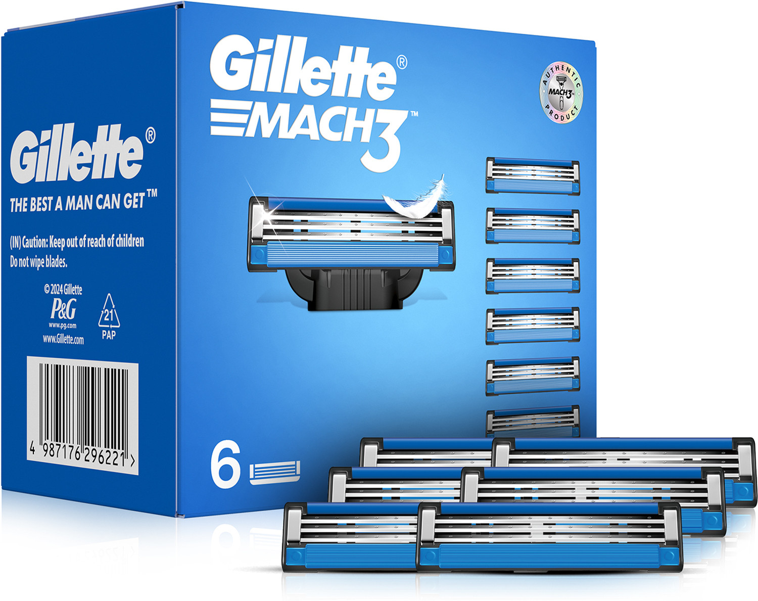 Image of Gillette Mach3 Shaving Blades for men (Pack of 3)