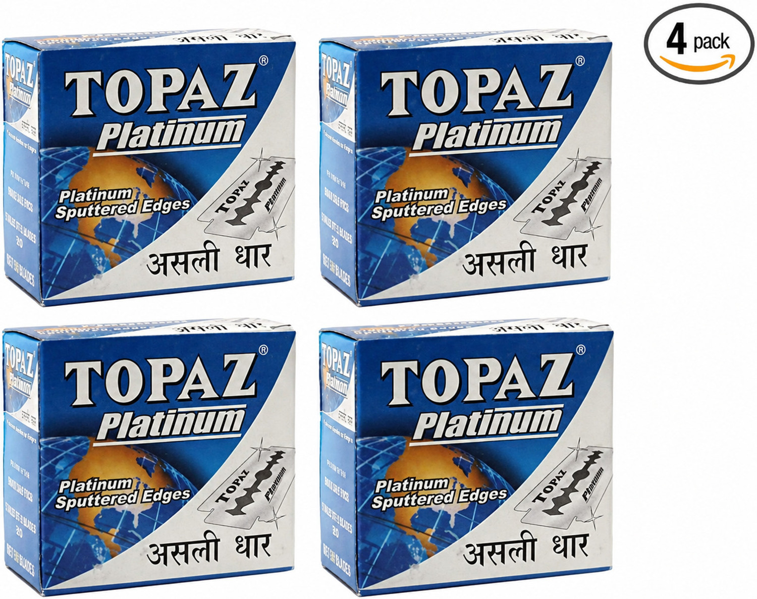 Image of TOPAZ Platinum Blades (5 Packs of 10 Blades Each, Total 200 Blades)