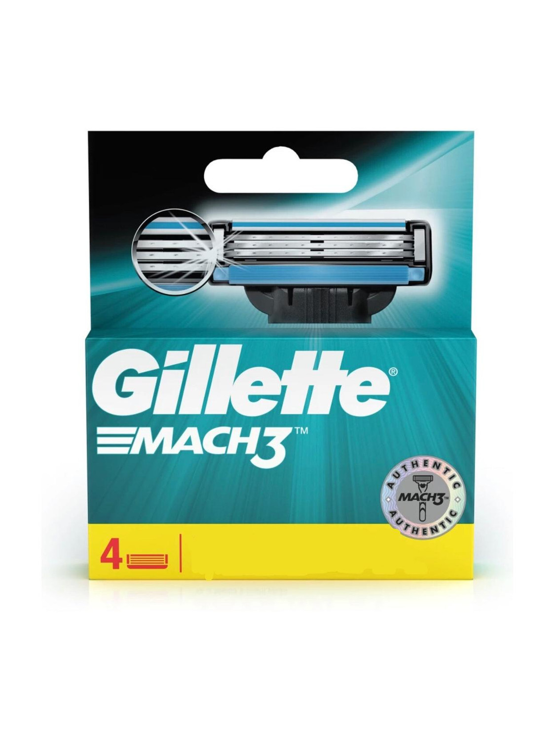 Image of Gillette Mach 3 Manual Shaving Razor Blades - 4 Cartridges
