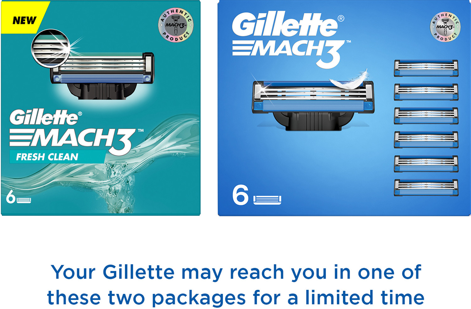 Image of Gillette Mach3 Shaving Blades for men (Pack of 3)