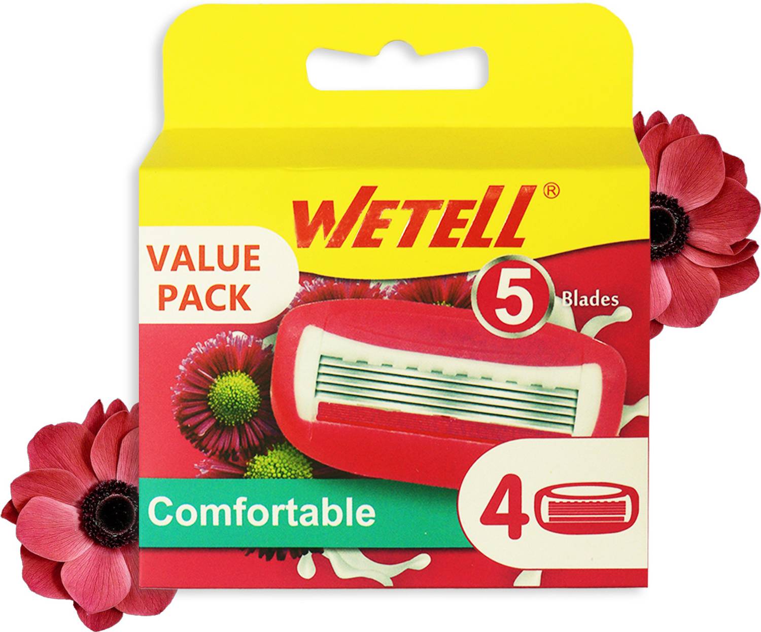 ARSHIA Value Pack 5 Blades Comfortable Cartridge Set - Pink