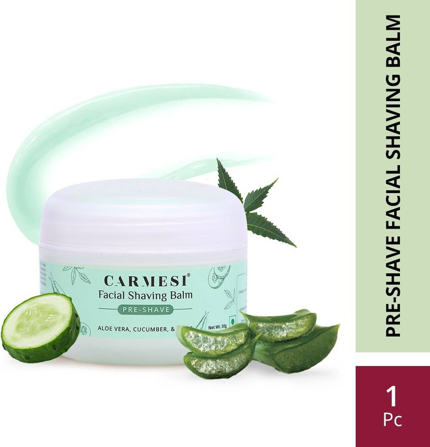 Carmesi Pre-Shave Facial Shaving Balm for Women, 50g | Shaving Balm for Face Razor