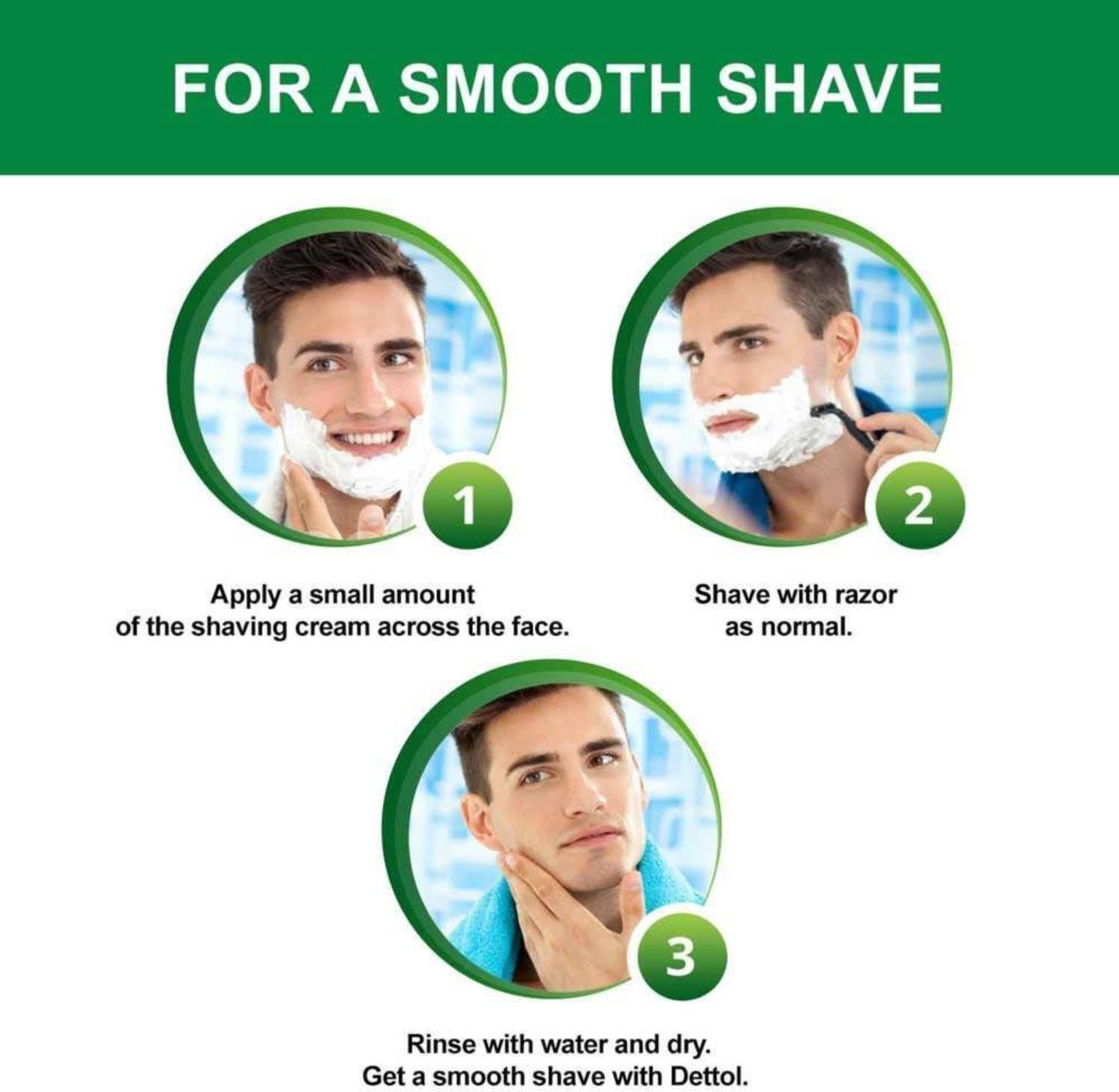 Image of Dettol Fresh Lather Shaving Cream for Men, Citrus Pine, Smooth Shave, Moisturize Skin