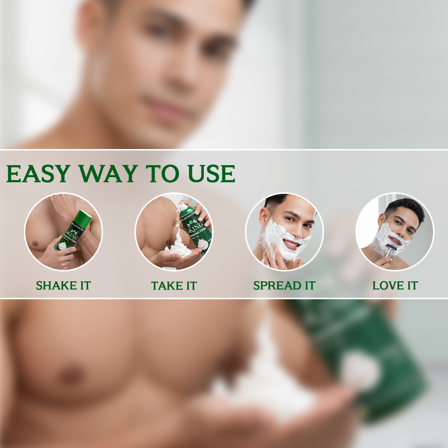 Image of VETONI Ice King No.1 Sensitive Skin Shaving Foam with Vitamin E & Lemongrass