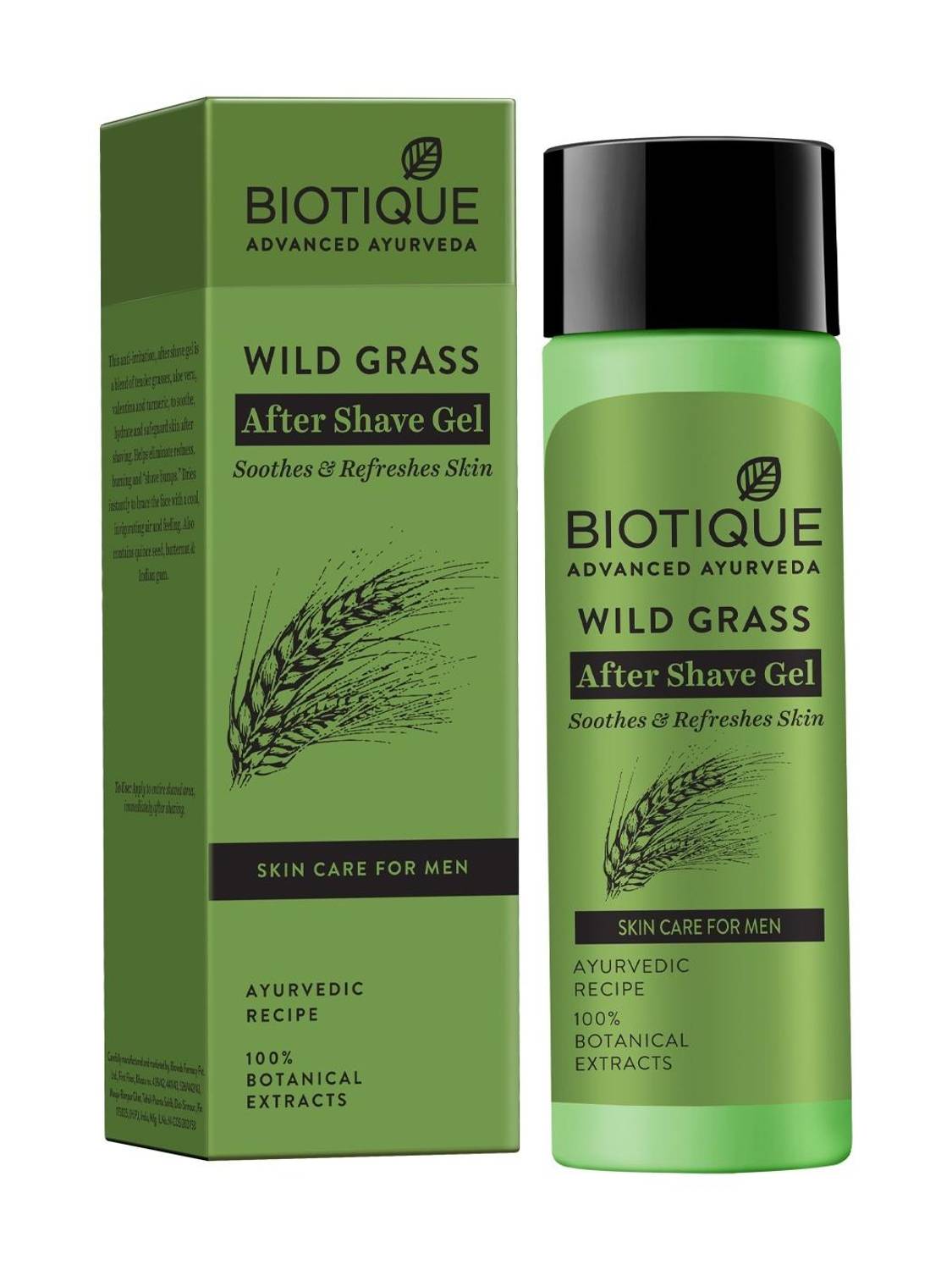 BIOTIQUE Wild Grass After Shave Gel For Men, 120ml