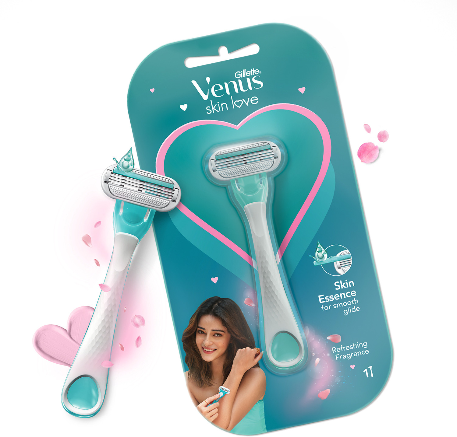 Image of Gillette Venus Skin love with skin essence Glidestrip| For Hair Removal, Women