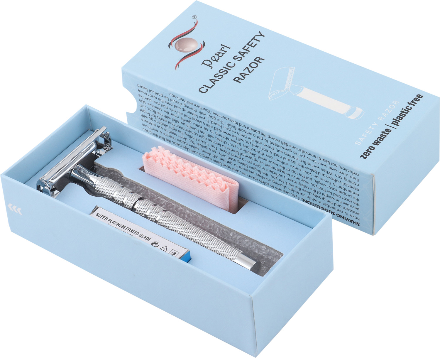 Image of Pearl Shaving PSR Double Edge Butterfly Safety Razor LS-01 (Matt), Men