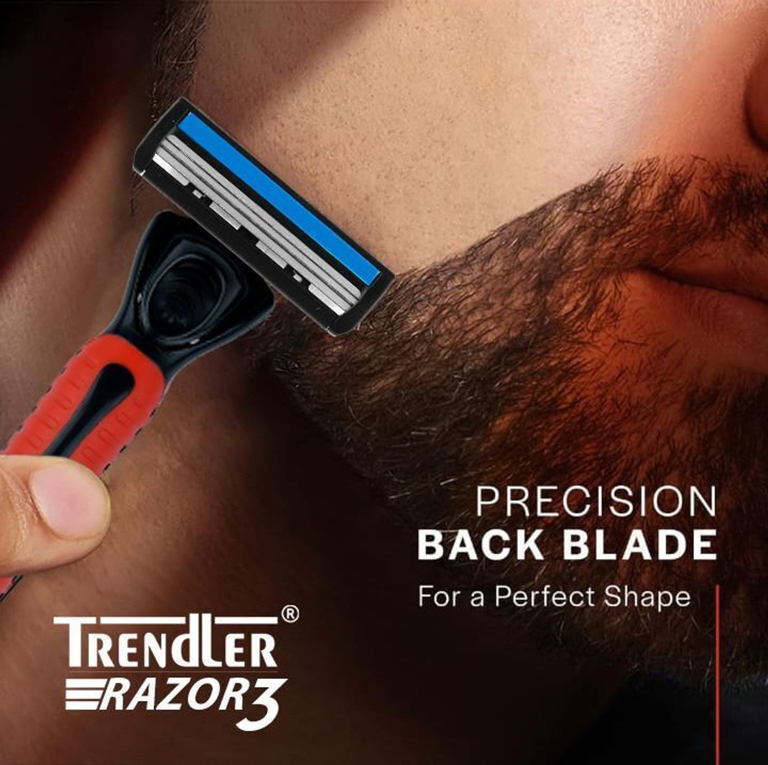 Image of TRENDLER 3 blade Shaving Razor for Men Handle + 10 Blades Cartridge, Men